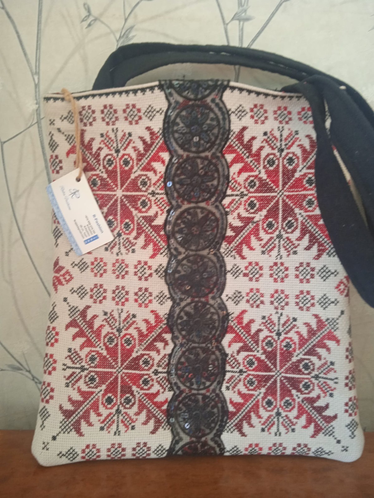 Handmade Tatreez Shoulder Tote Bag | Spacious & Stylish College/University bag