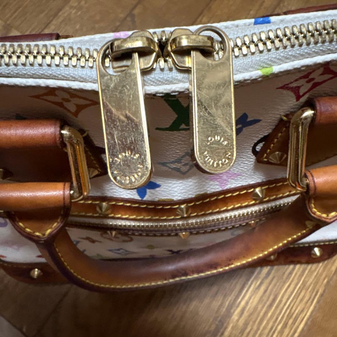 Louis Vuitton Monogram Multicolor Alma PM White M92647 Handbag Used