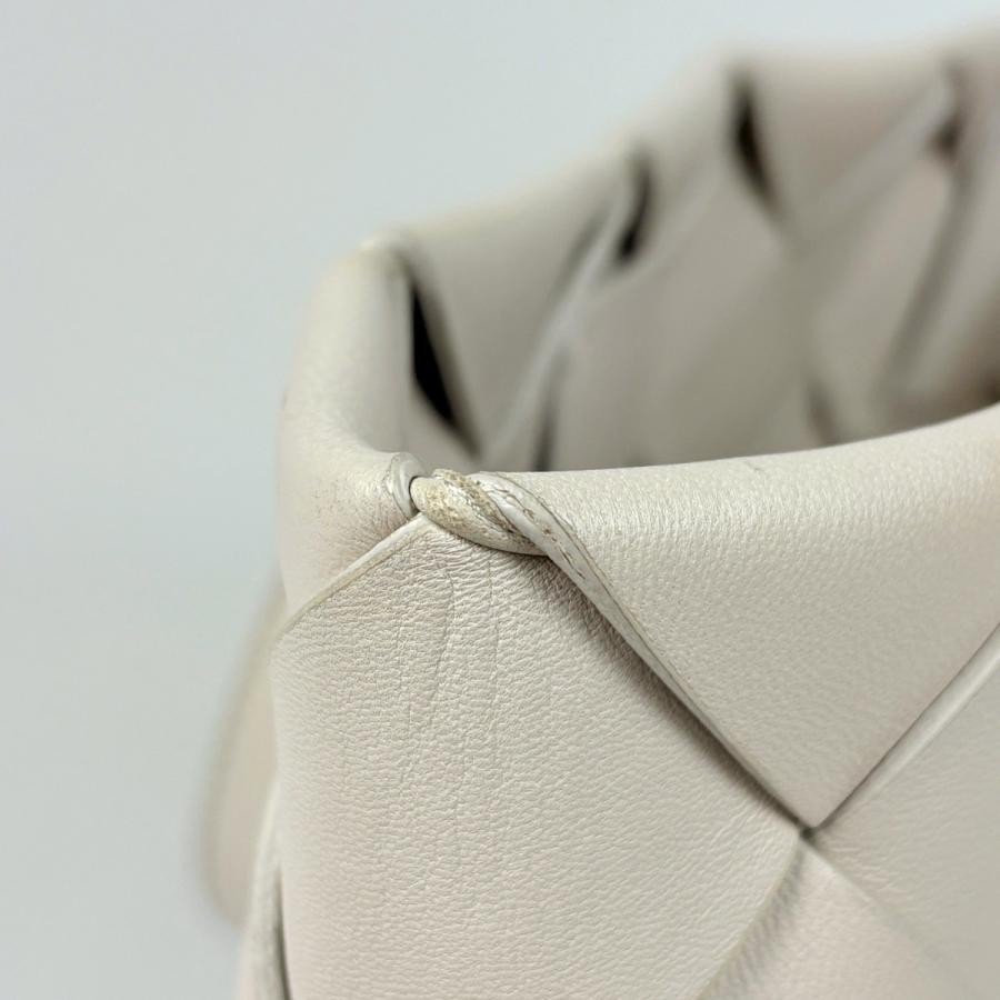 Bottega Veneta 2WAY Leather Ivory Tote Bag #BS2765