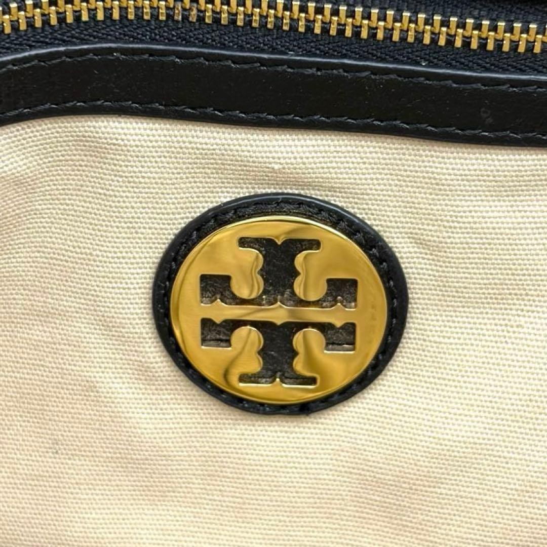 TORY BURCH Tory Burch Punching Logo Leather Tote Bag Large Capacity