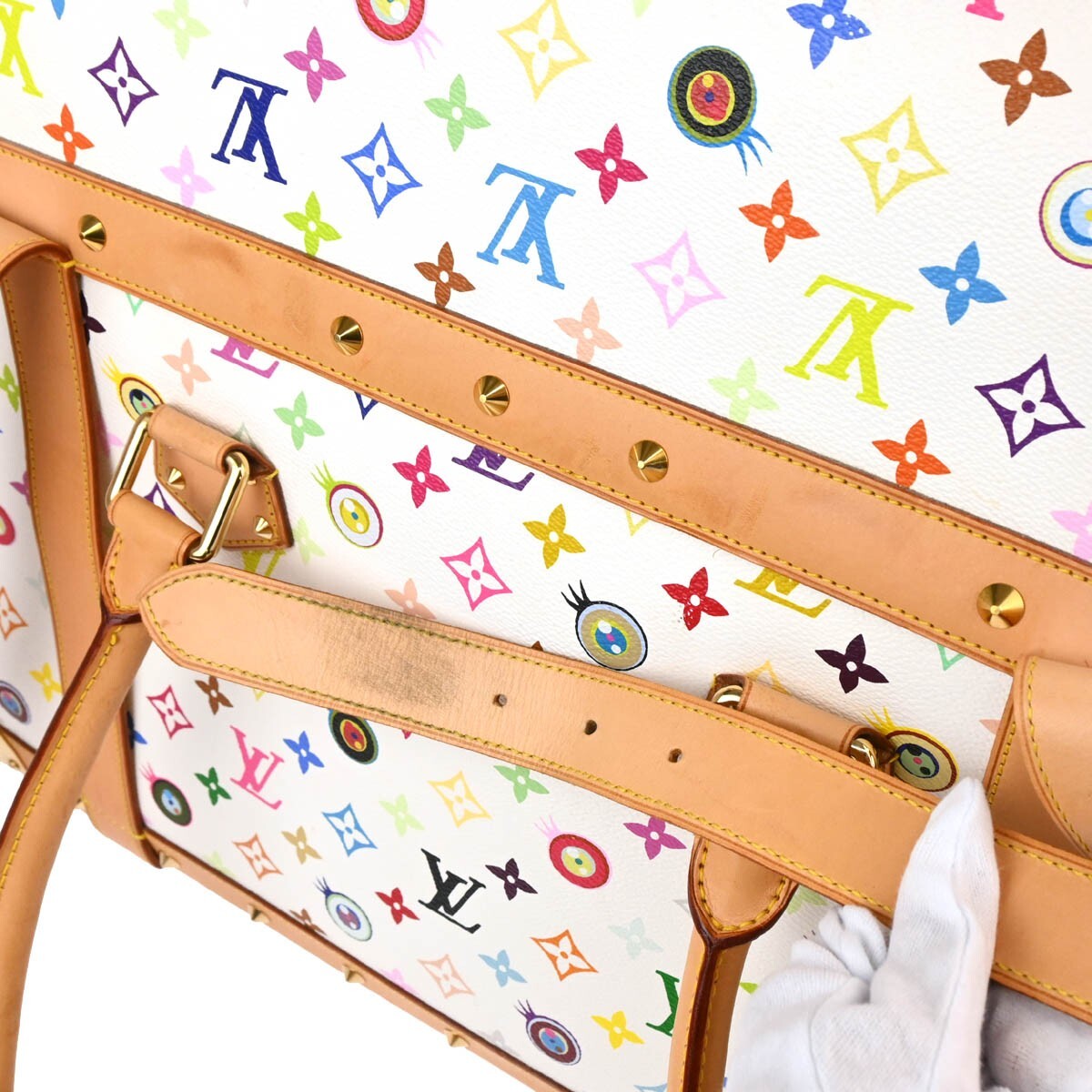 Louis Vuitton White Eye Love Monogram Sac Gigantic Handbag M92057 LM1022 153761