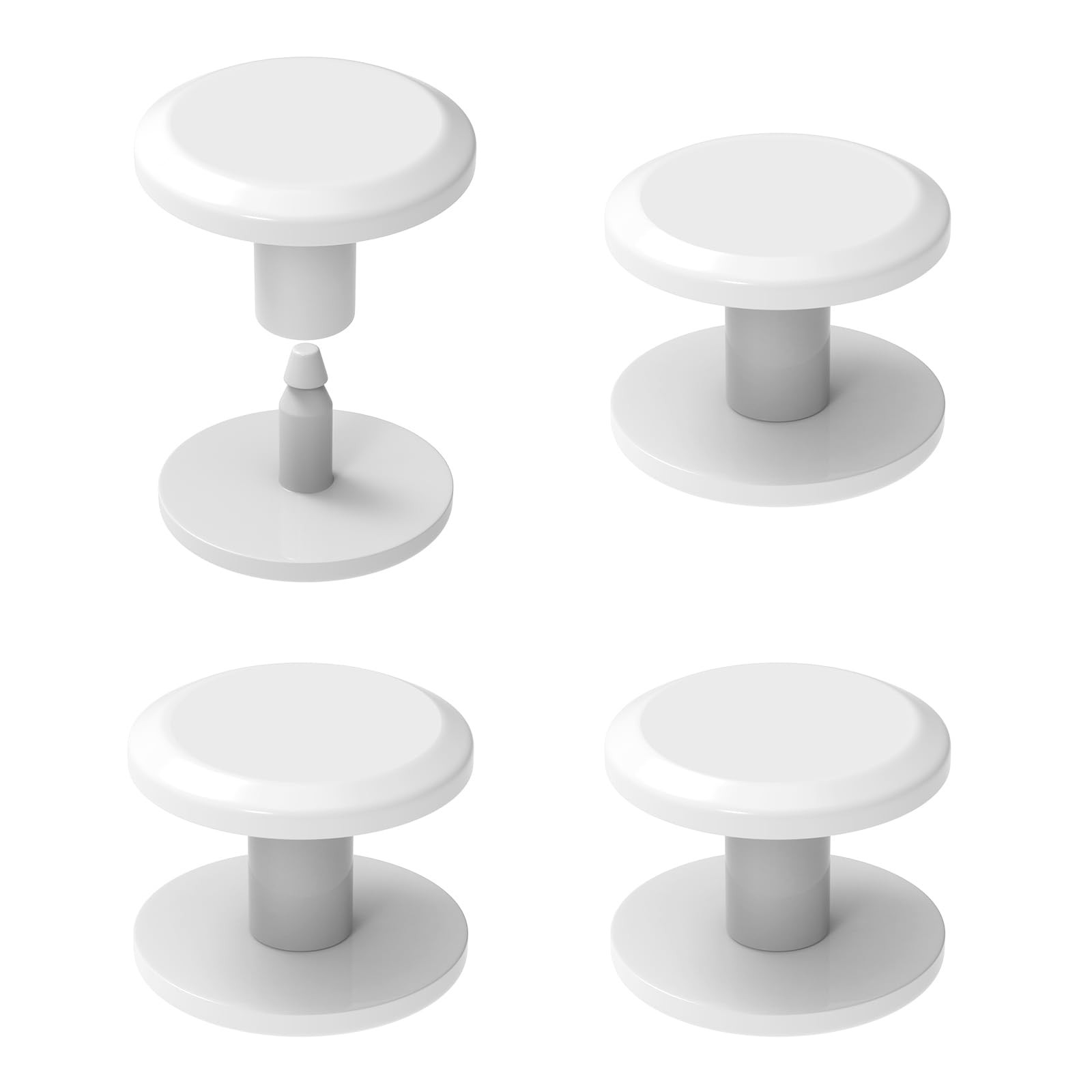 Replacement Buttons for Bogg Bag Handle Strap, 4-Pack Rivet White