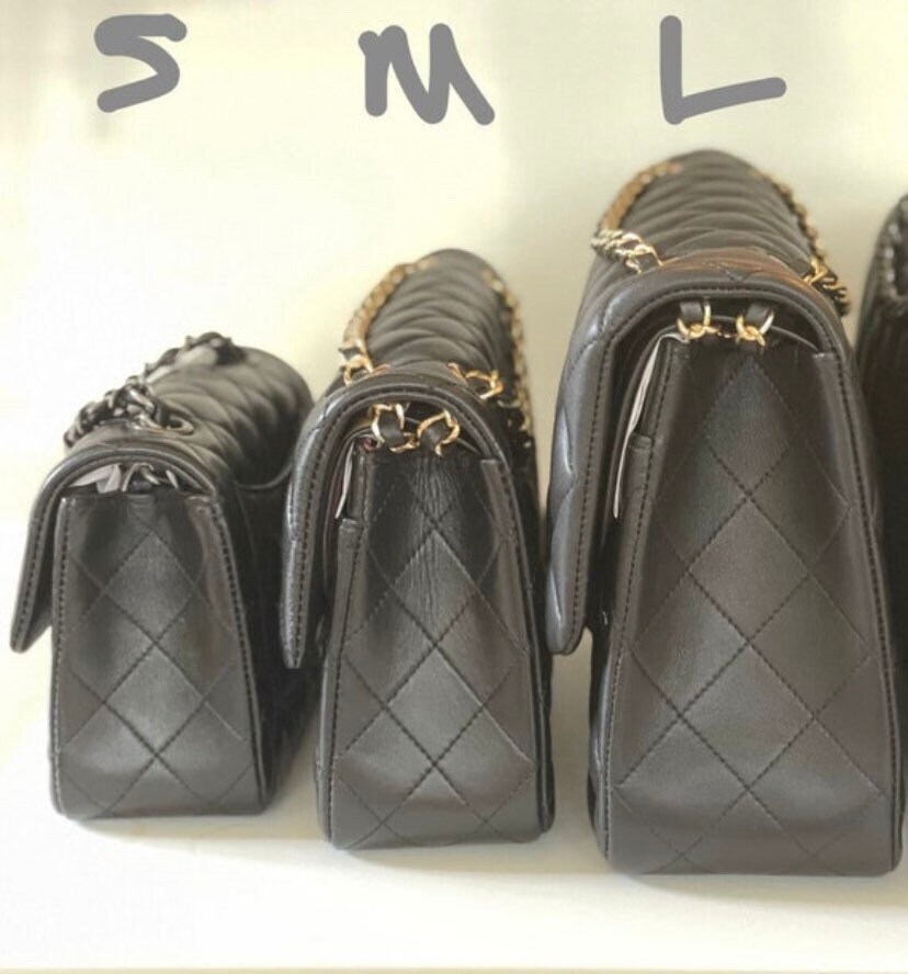 Classic Double Flap Bag Quilted Lambskin LARGE SIZE Genuine 0 Leather