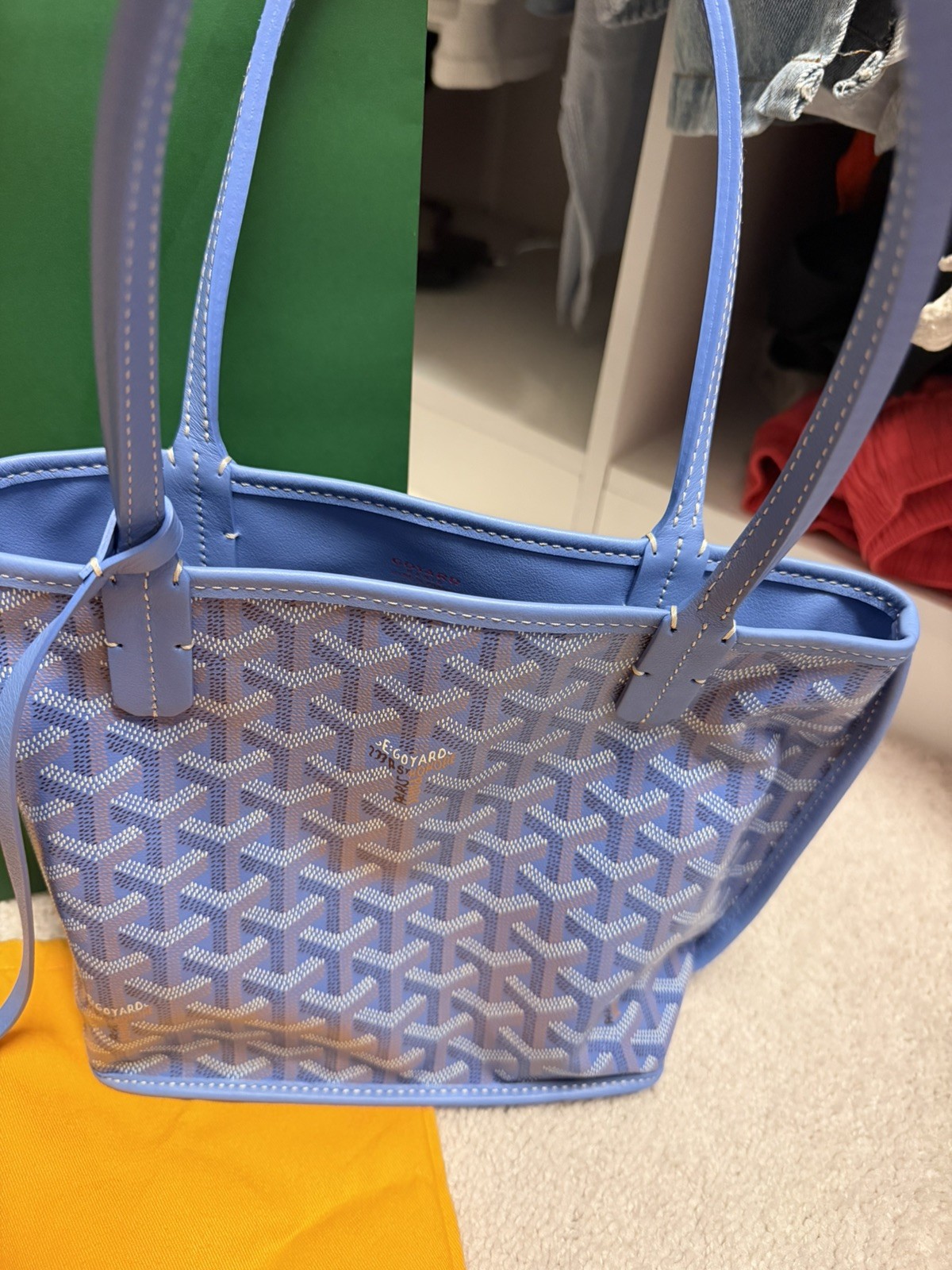 NEW LIMITED EDITION Goyard Anjou Mini Bag in Iris Blue