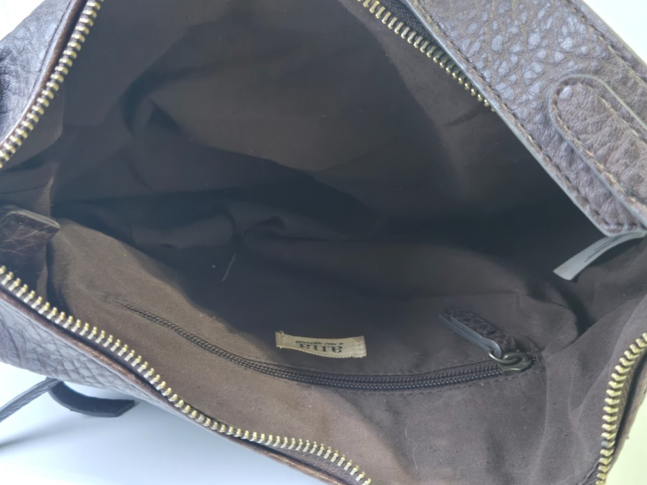 A.N.A Brown Pebbled Faux Leather Slouchy Hobo Shoulder Bag Purse