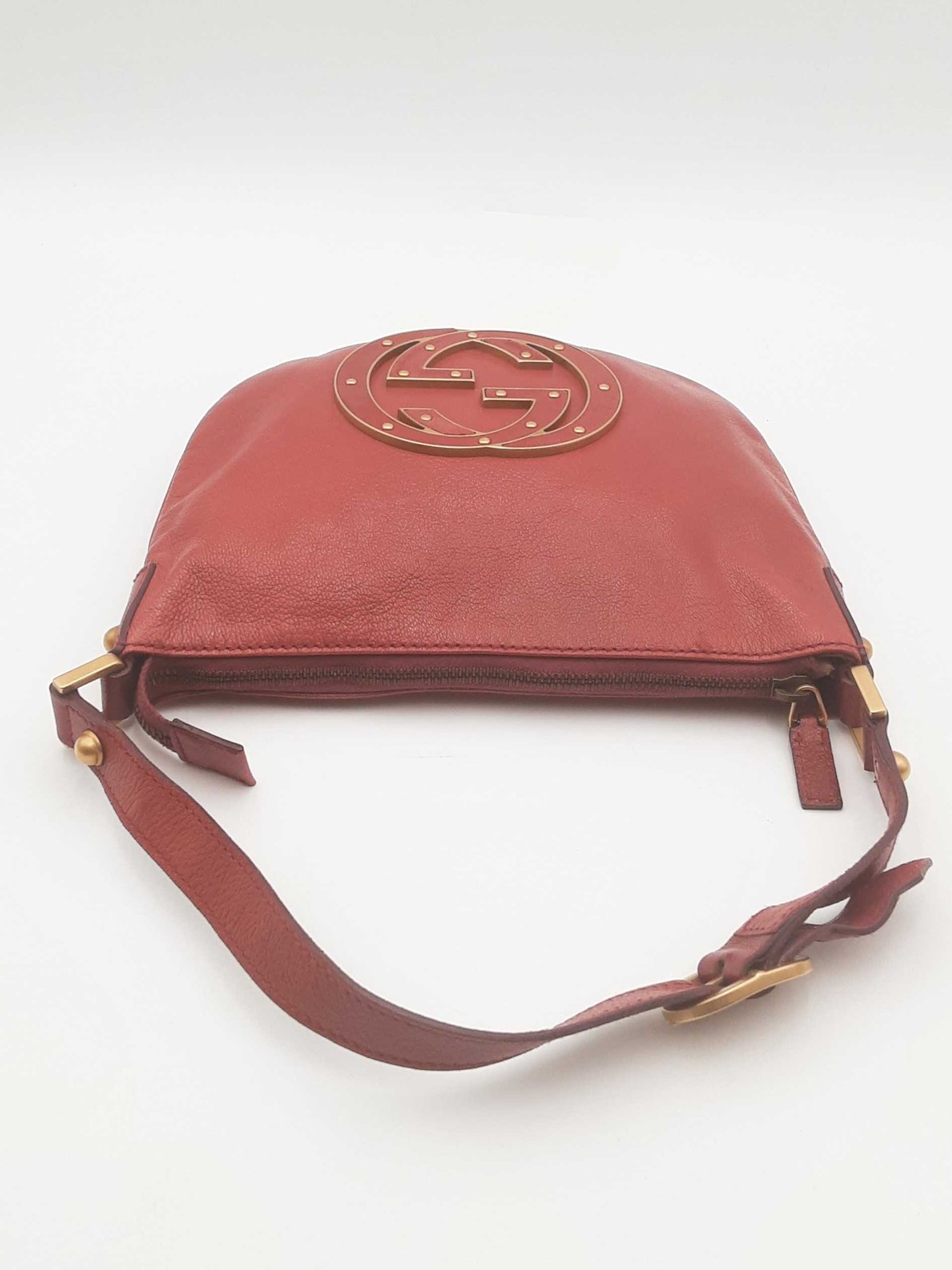 Gucci Blondie Red Leather Hobo Shoulder Bag Eb0526lxzsa