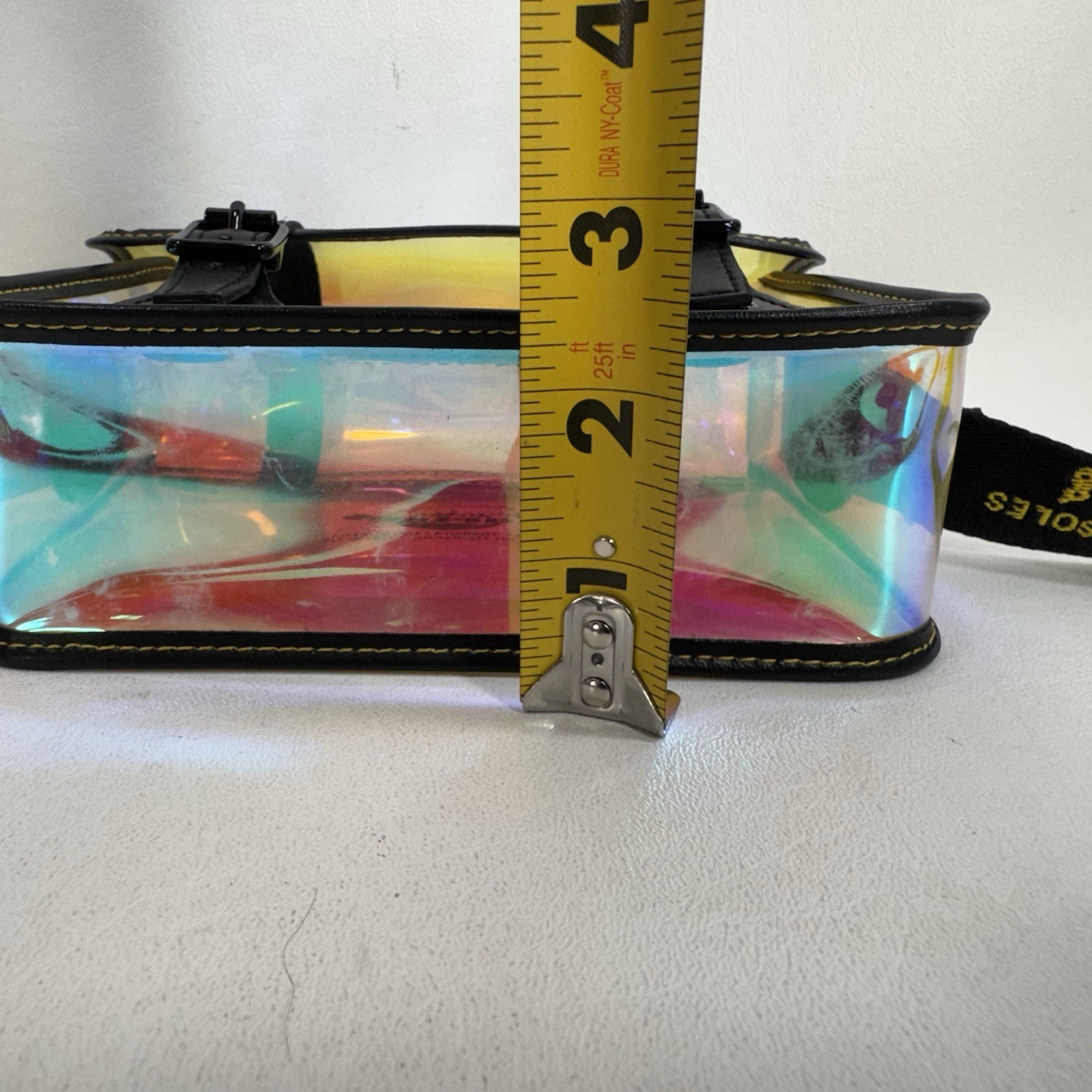 Dr. Martens 7 Inch Mini Transparent Iridescent TPU Satchel Crossbody Bag