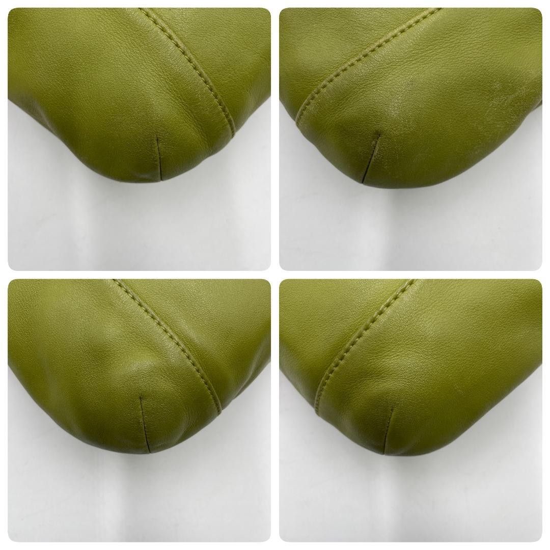 COACH Shoulder bag Leather Green 2way Authentic From Japan