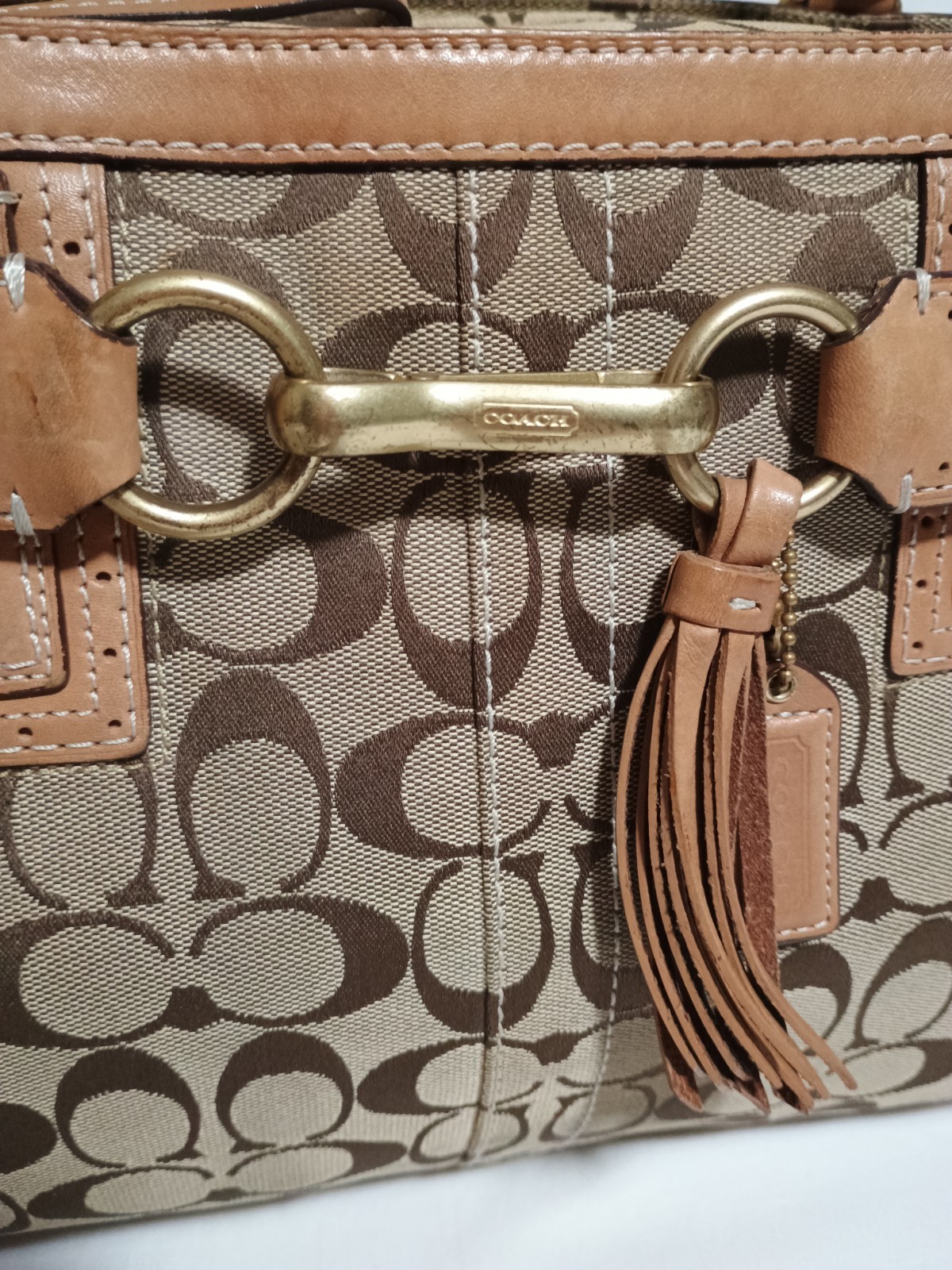 HUGE Coach Hampton Horsebit Satchel Tote XL🏵19 x 10 x 6 Handbag 10537 + Hangtag