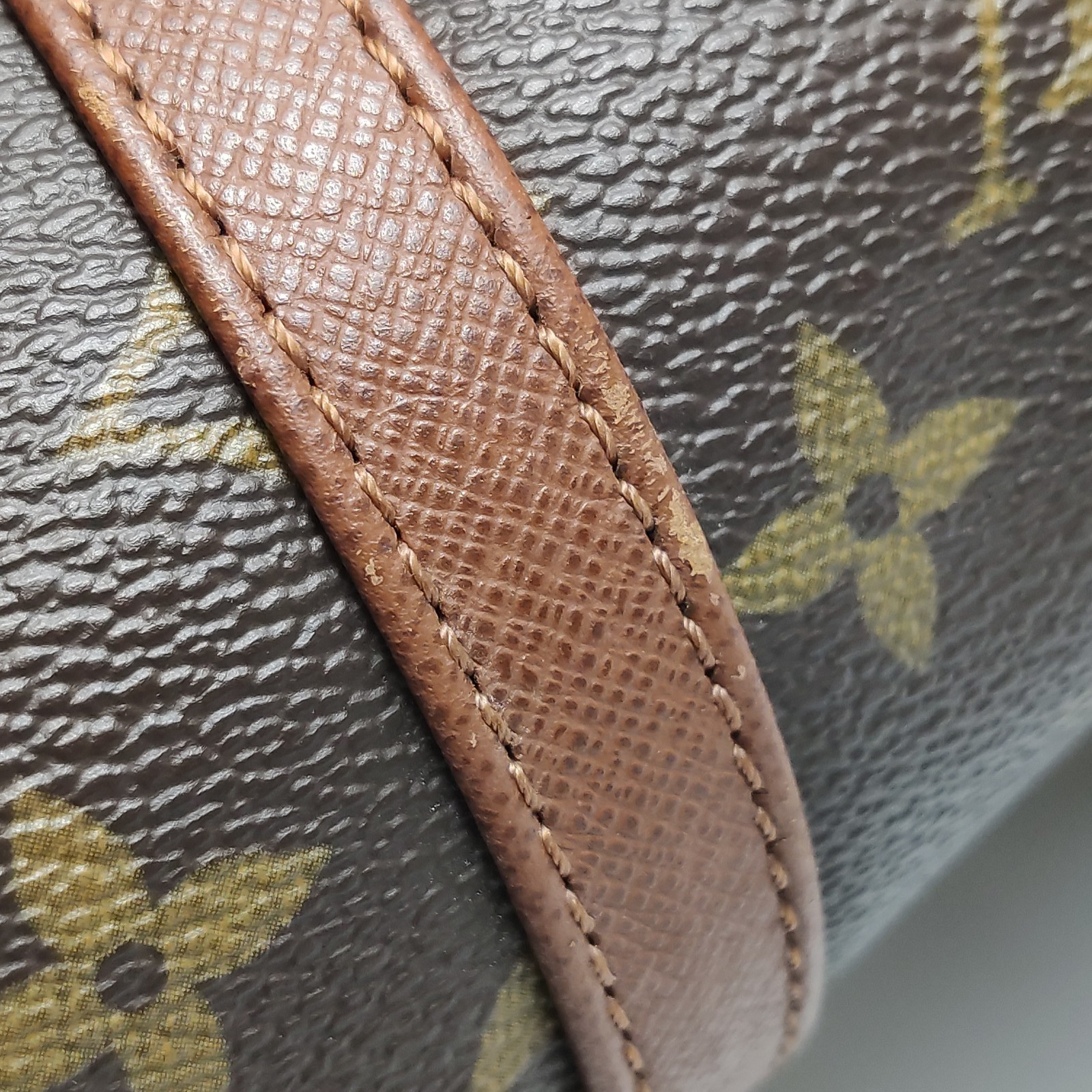 Louis Vuitton Monogram Large Brown Cowhide Papillon Hand Carry Bag US Ship