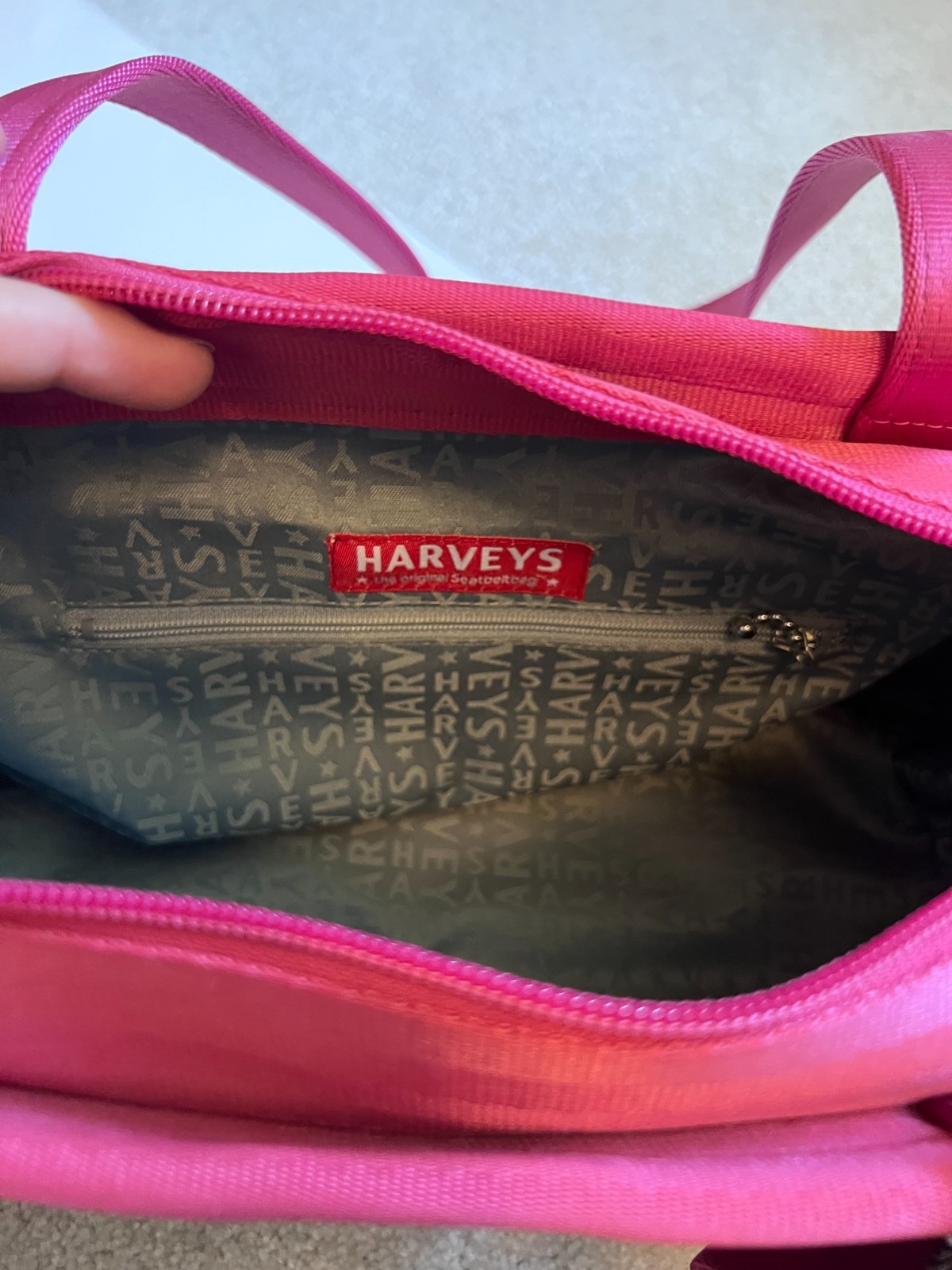 NEW NEVER USED! Harvey’s Seatbelt Bag Satchel Style Pink-Purple-Grey Plaid