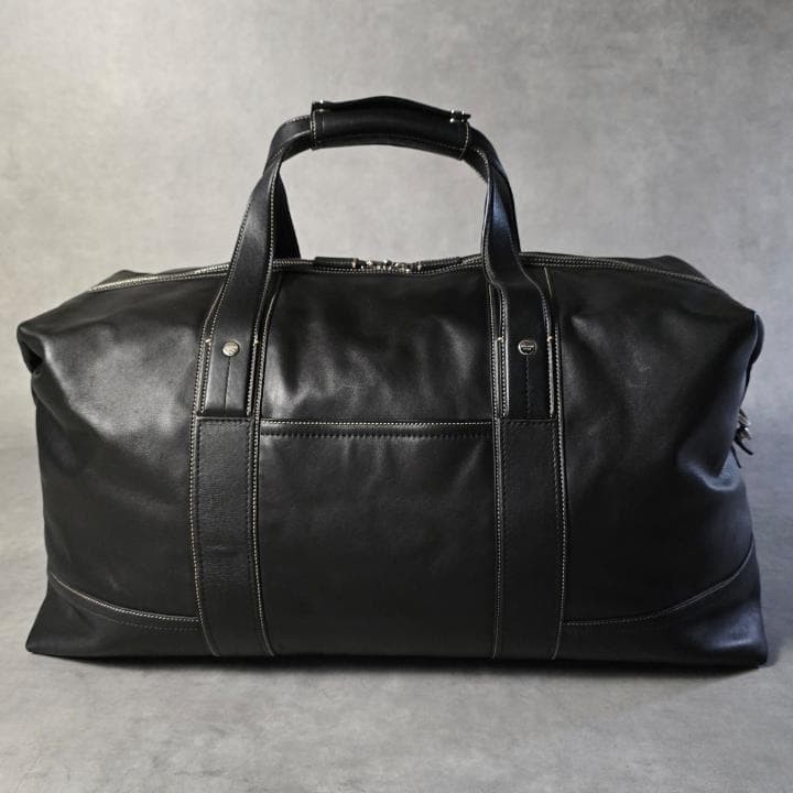 Excellent Condition COACH All Leather Boston Bag Black F05J03