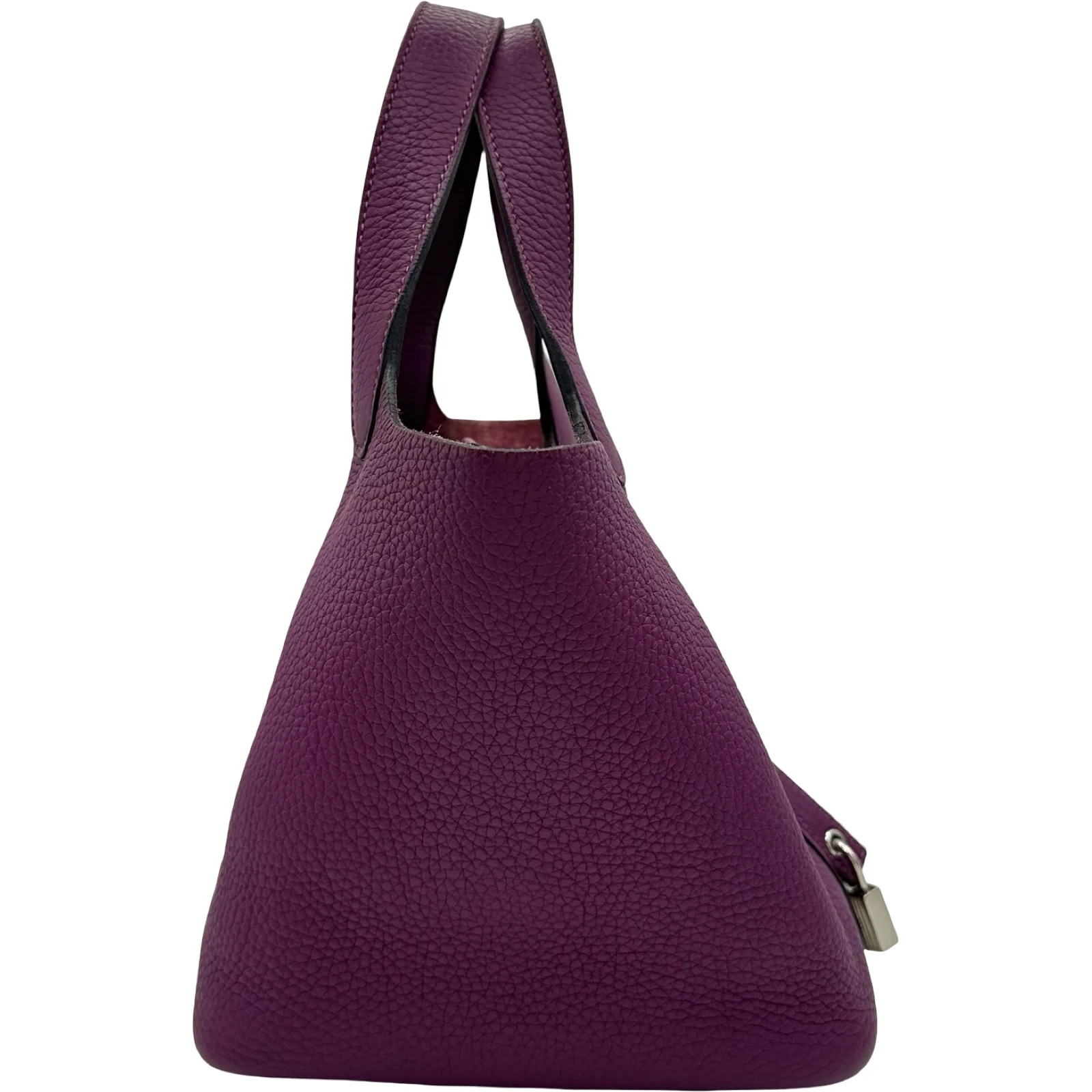 HERMES Picotin Lock PM Anemone Taurillon Leather Handbag Z Stamp #OKB9014