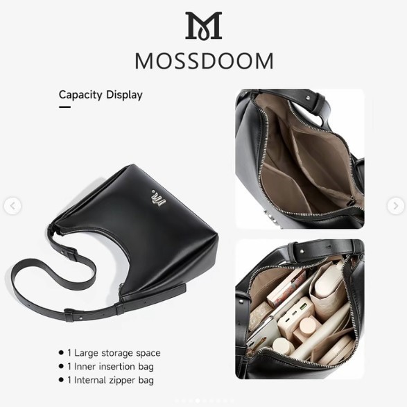 MOSSDOOM Deanna Shoulder Bag Your Everyday Companion for Effortless Style Black