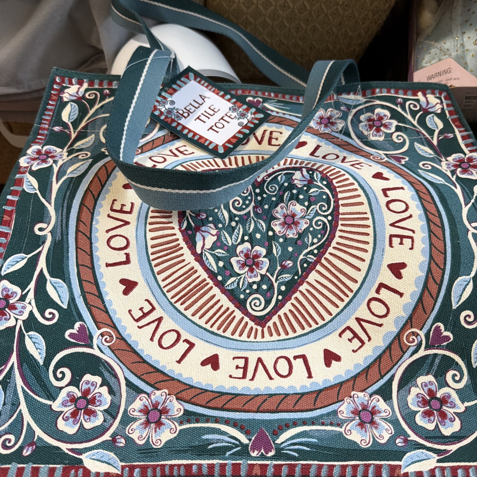Brighton Bella Tile Tote Bag ‘Believe In Love’ NWT