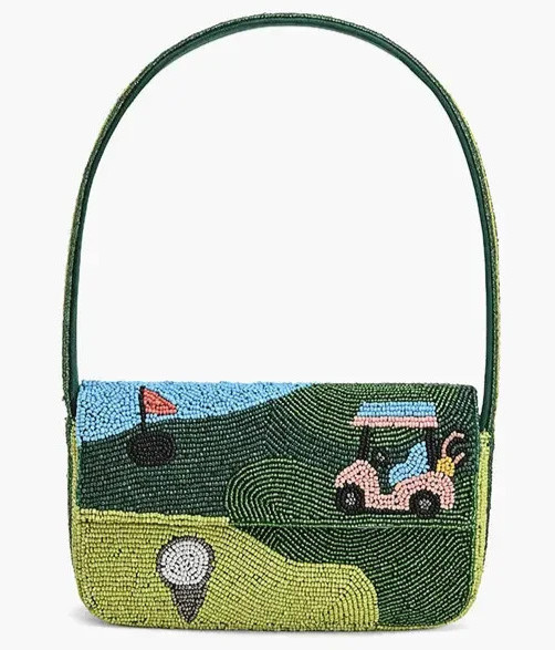 America & Beyond Golf Glimmer Beaded Women’s Golf Shoulder Bag Ladies Purse NWT