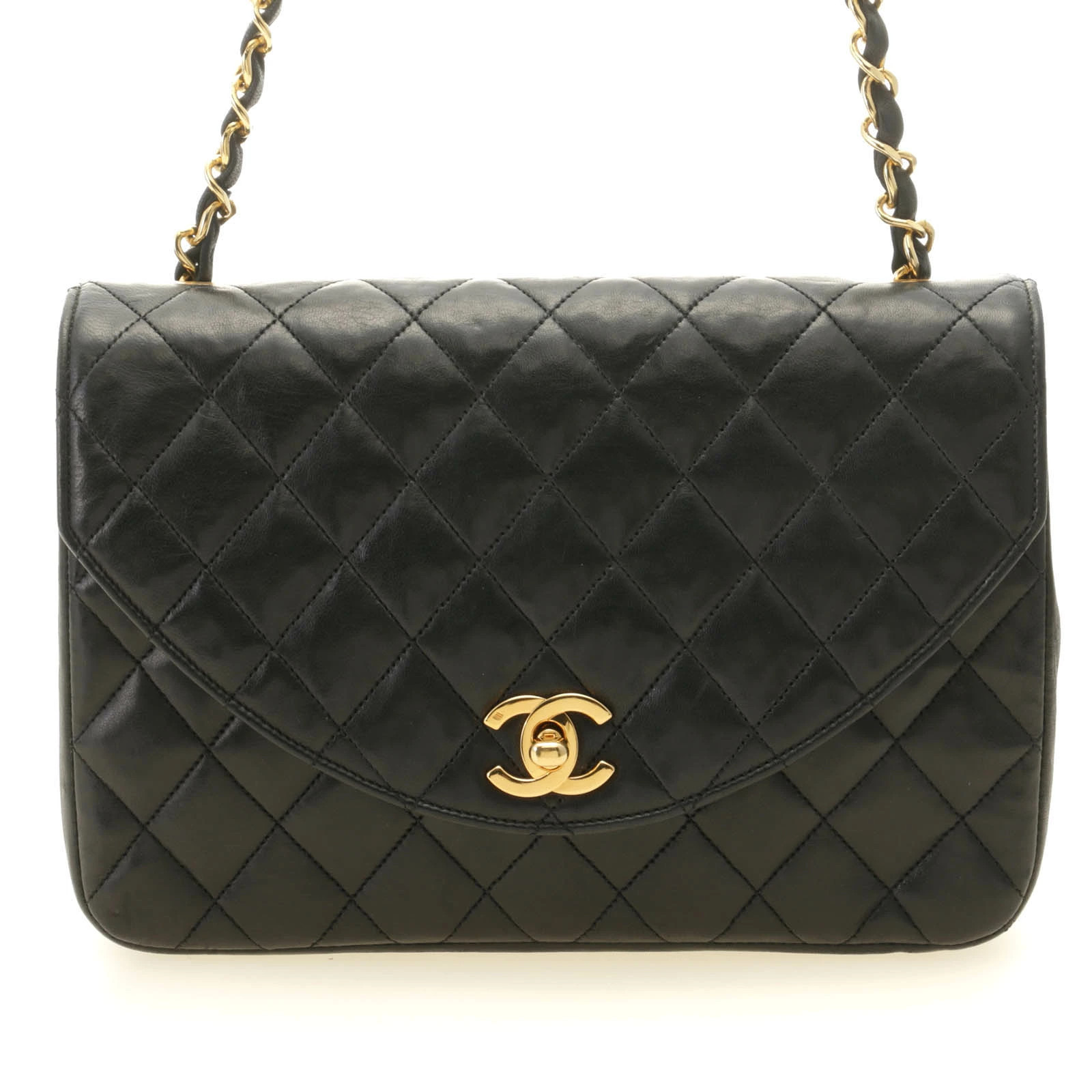 Chanel Matelassé 23 Half Moon Flap Chain Shoulder Shoulder Bag Quilted #DB1822