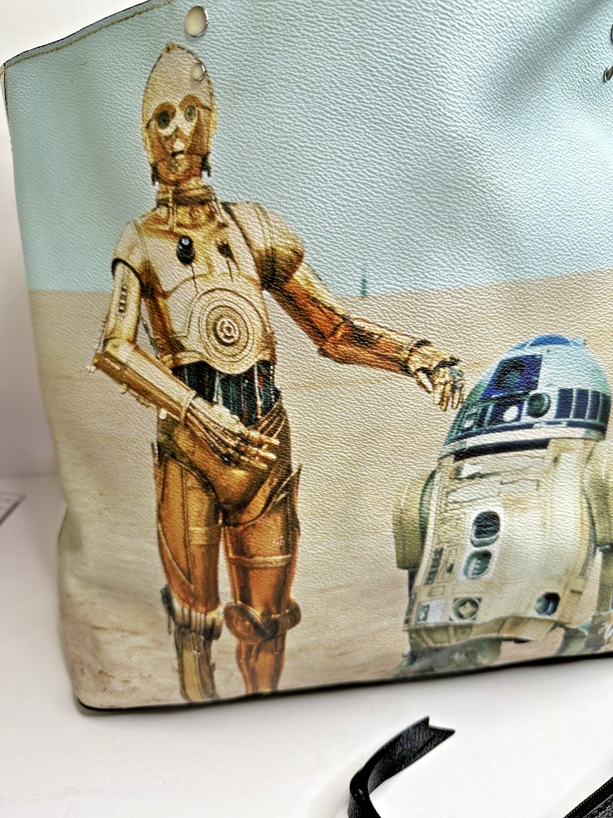 Star Wars Tote Bag Wristlet C3PO R2D2 Tatooine Episode IV New Hope Purse