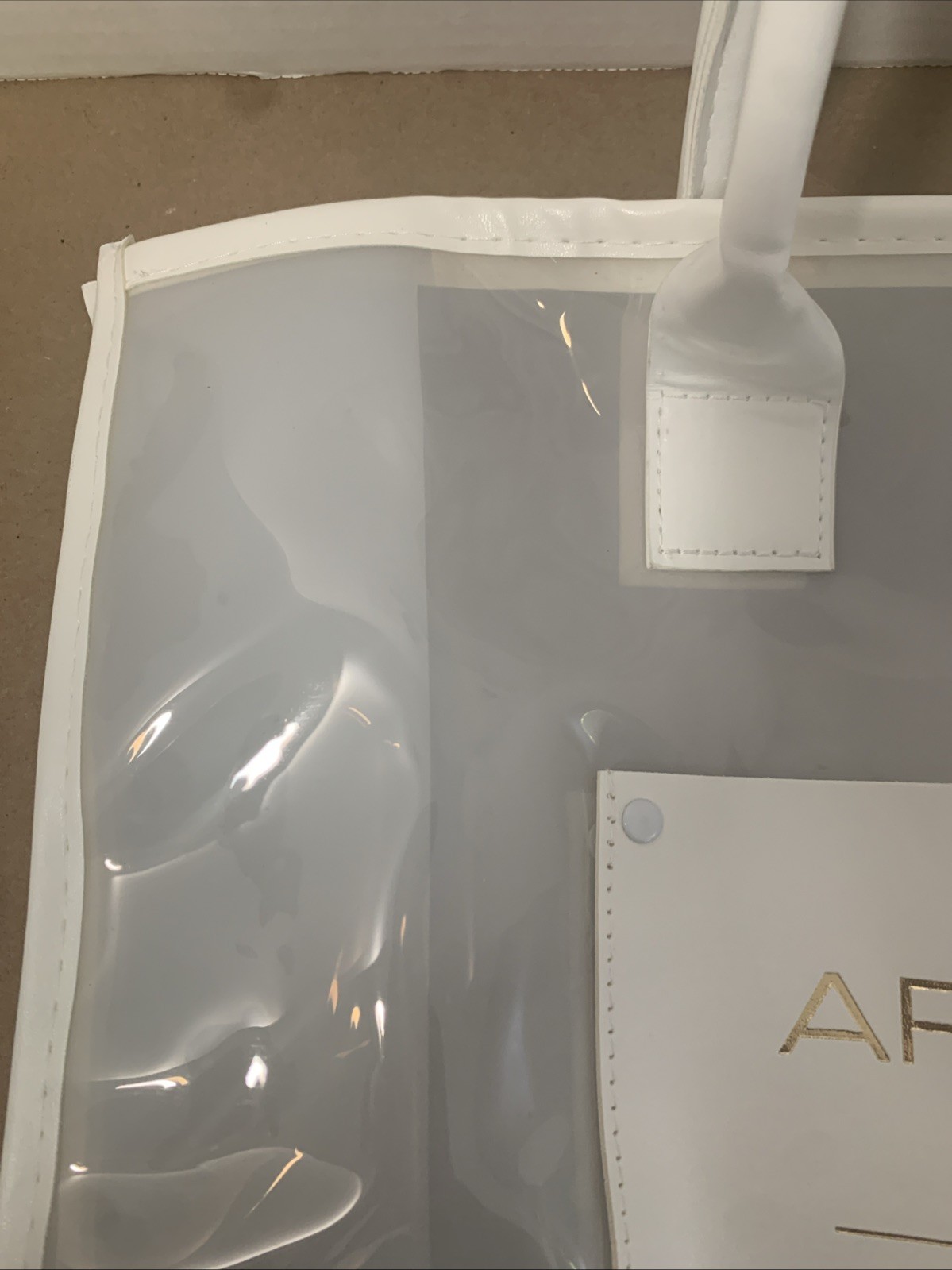 Womens AROMA360 Paris Collection Translucent Tote Bag Vegan Leather Accents