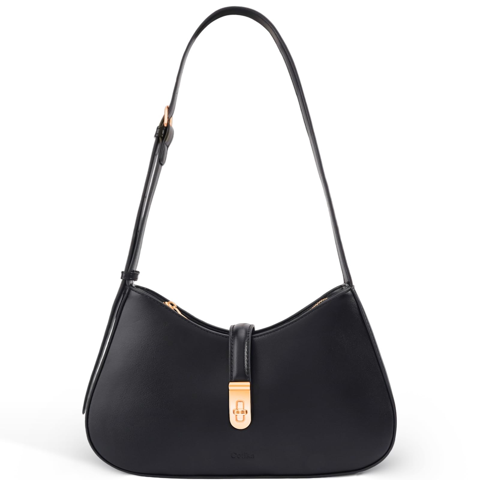 Small Shoulder Bag for Women, Vegan Leather Hobo Handbag, Crescent Purse