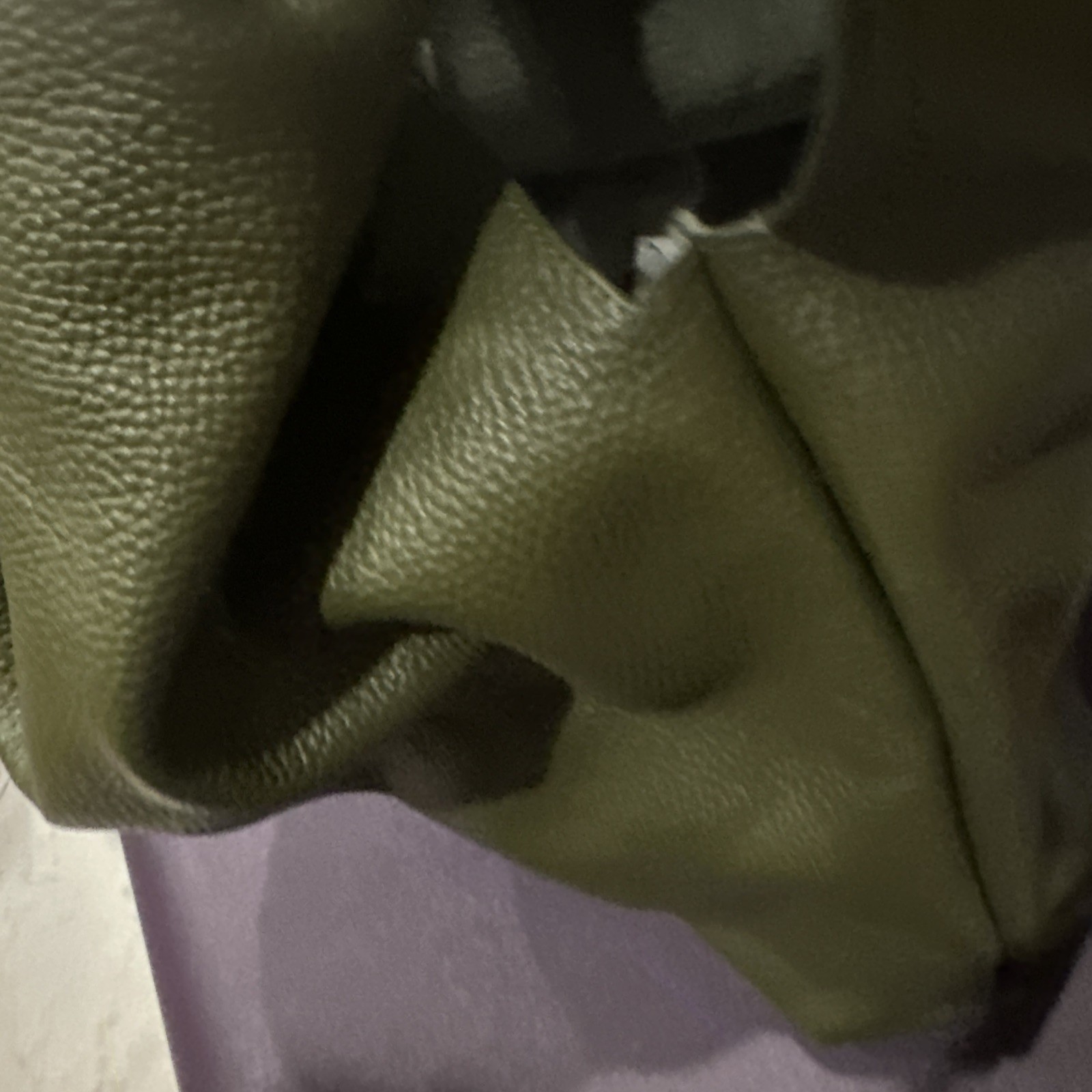 Dimoni X-Large Leather Slouch Purse AL003 Avo (olive Green) W/Pouch Spain BNWT