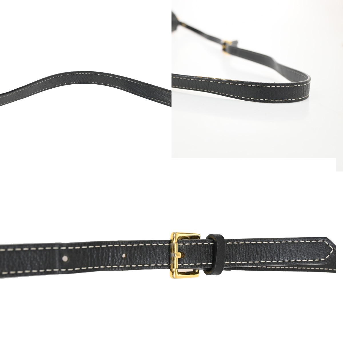 YVES SAINT LAURENT Cassandra Shoulder Crossbody Bag Leather Black GHW 30TA582
