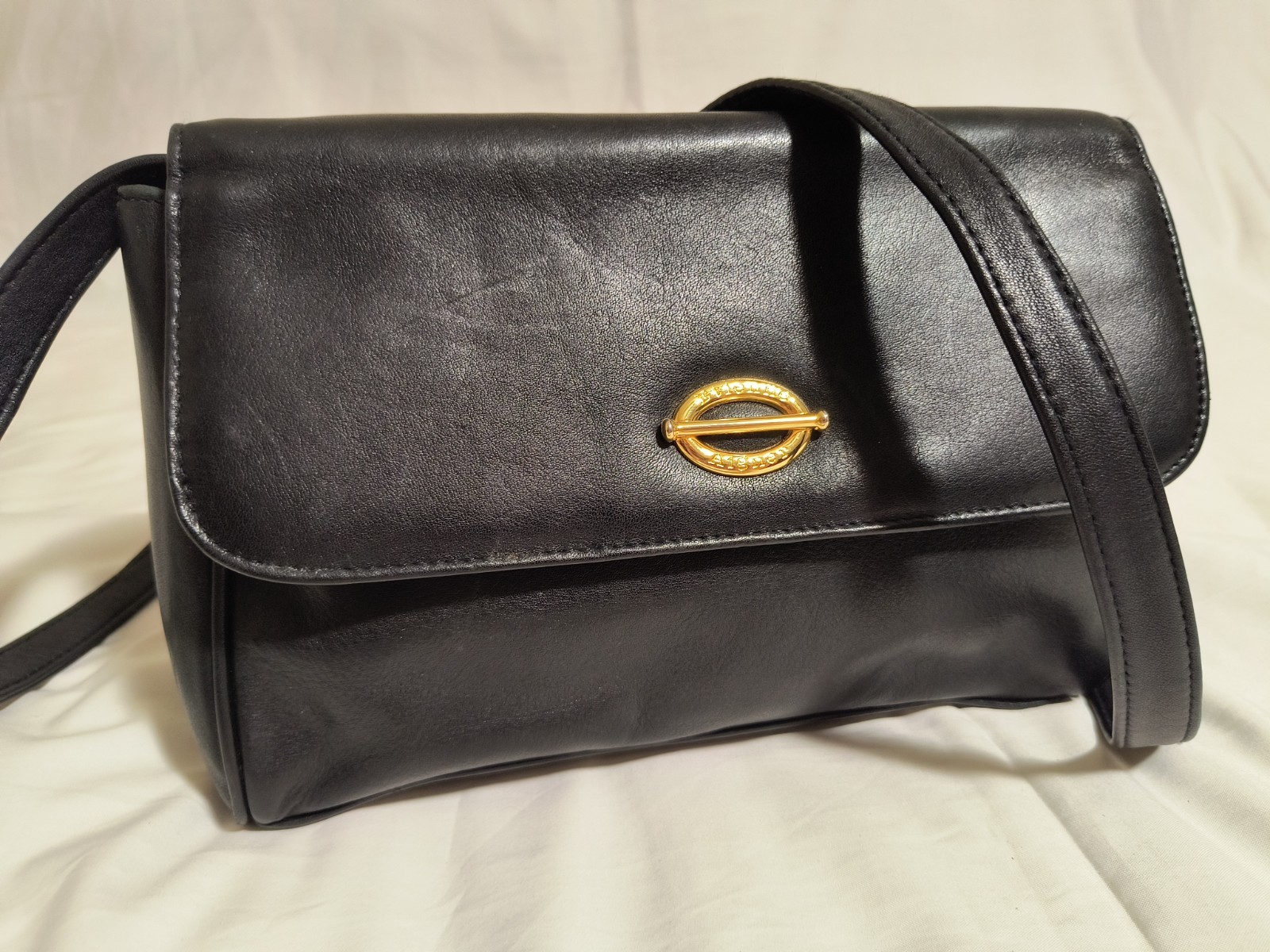Vintage 80 90s ETIENNE AIGNER Leather Organize🏵Handbag Shoulder Crossbody Purse