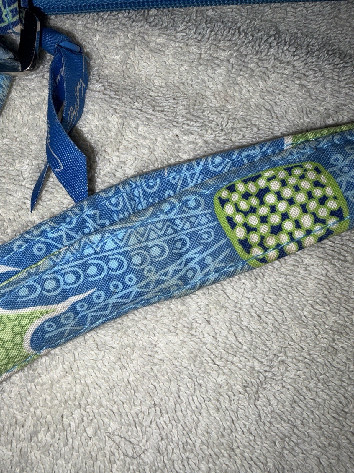 Vera Bradley “Doodle Daisy”Floral Quilted Crossbody Bag Zip/Magnetic Closures