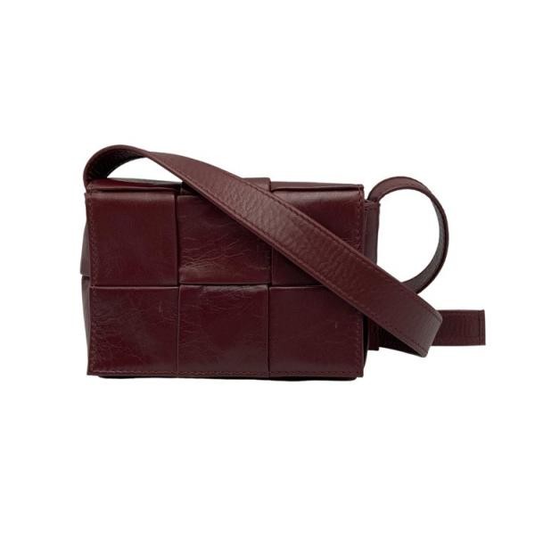 BOTTEGA VENETA CANDY CASSETTE SHOULDER BAG Burgundy D4 Used