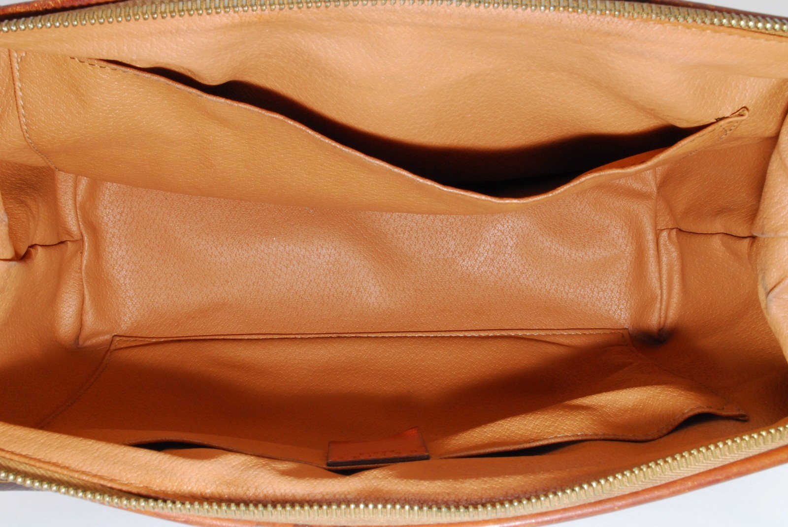 CELINE Pouch Clutch Hand bag Purse Macadam Brown PVC Leather