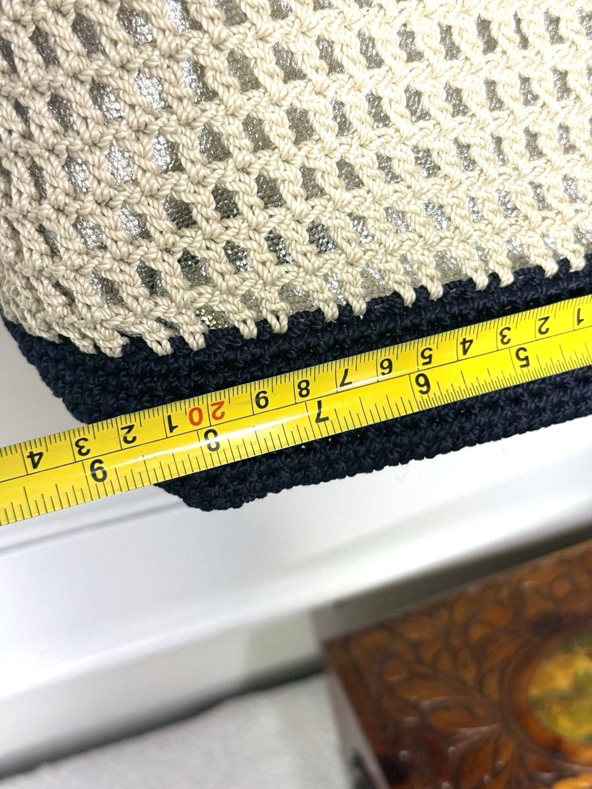 The Sak Cambria Crocheted Bag W/Silver Lining #103903CSL Red/Wht/Blue