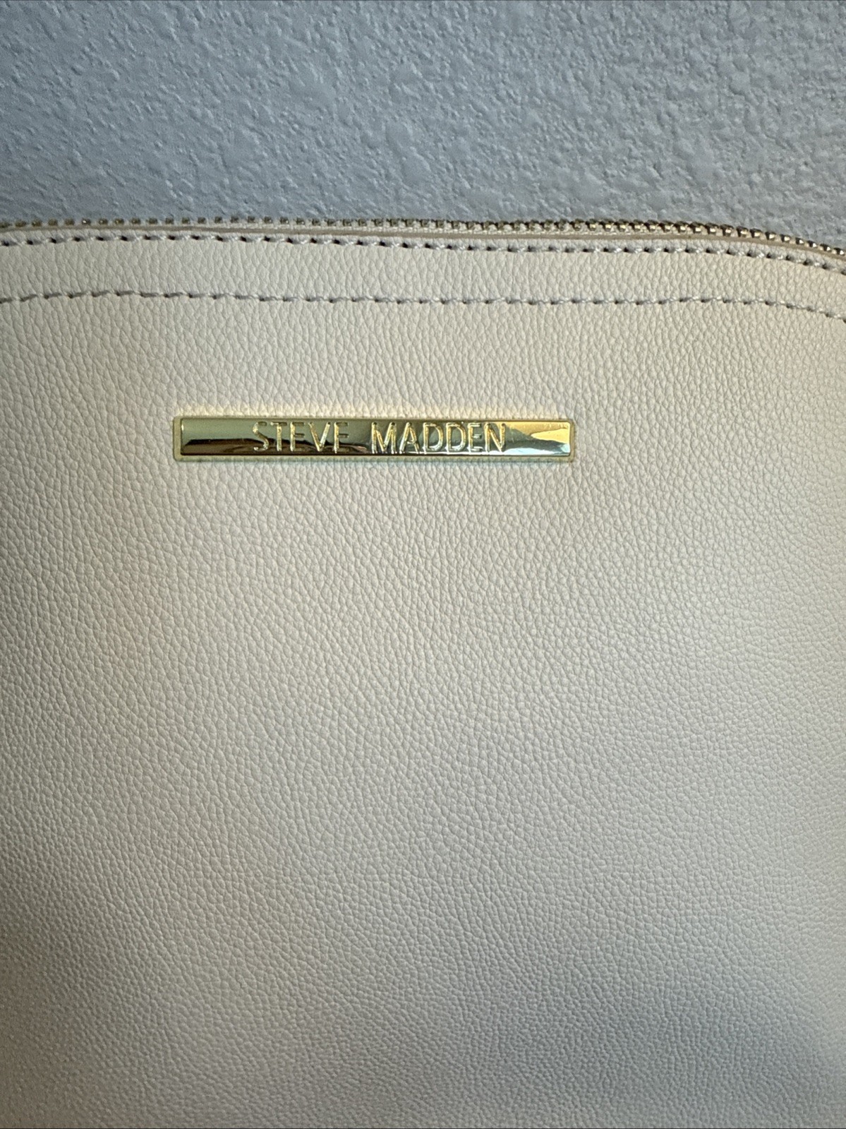 Steve Madden BMaggie Dome Crossbody Purse Ivory Gold Hardware NWOT