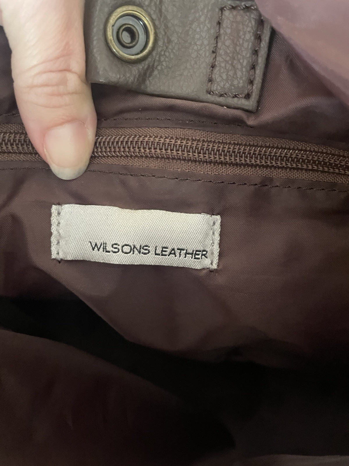 Wilsons Leather Multicolor Patchwork Shoulder Bag Brown Strap Zip Magnetic