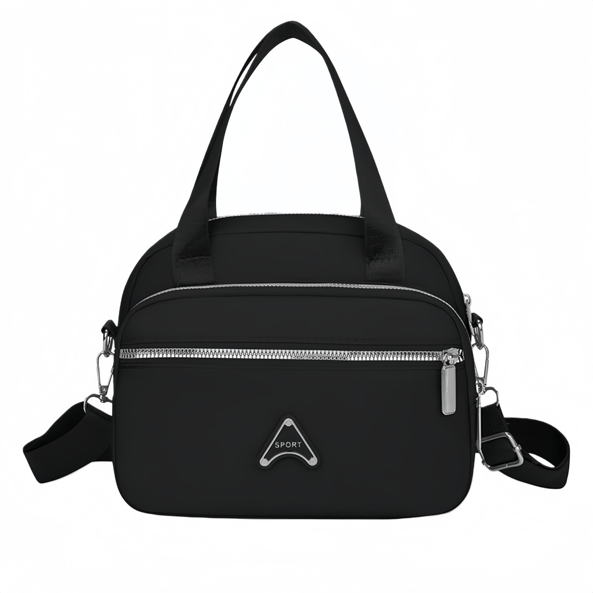 Oxford Cloth Multi Zipper Compartment Ladies’ Crossbody Bag Handbag Shoulder Bag