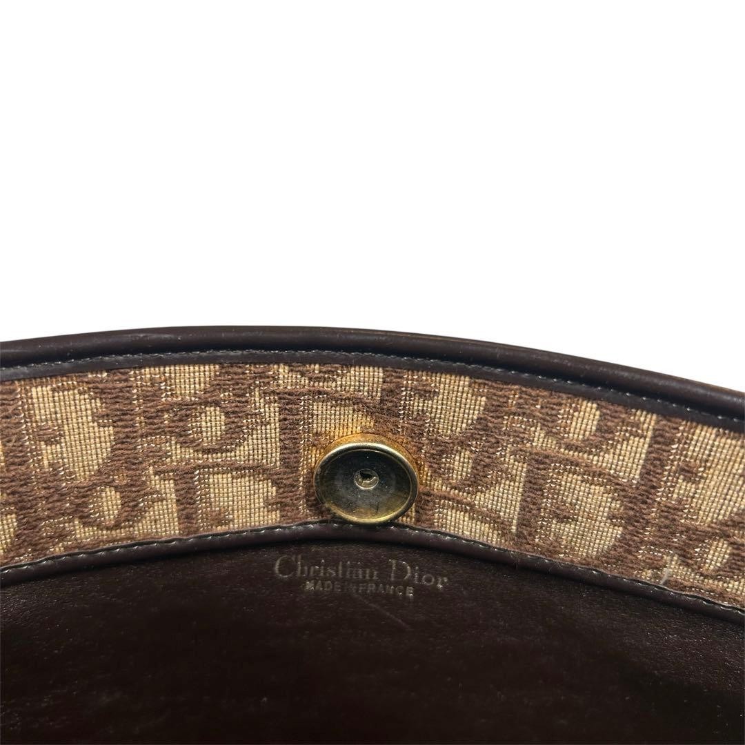 Christian Dior Trotter 80s Vintage Shoulder Bag 28x21x5cm Designer Ladies Auth