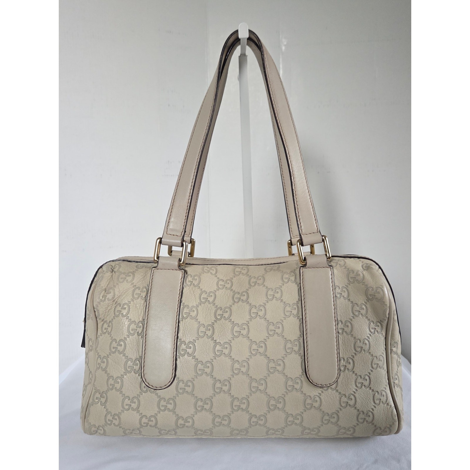 Gucci Signature GG Embossed Boston Shoulder Bag