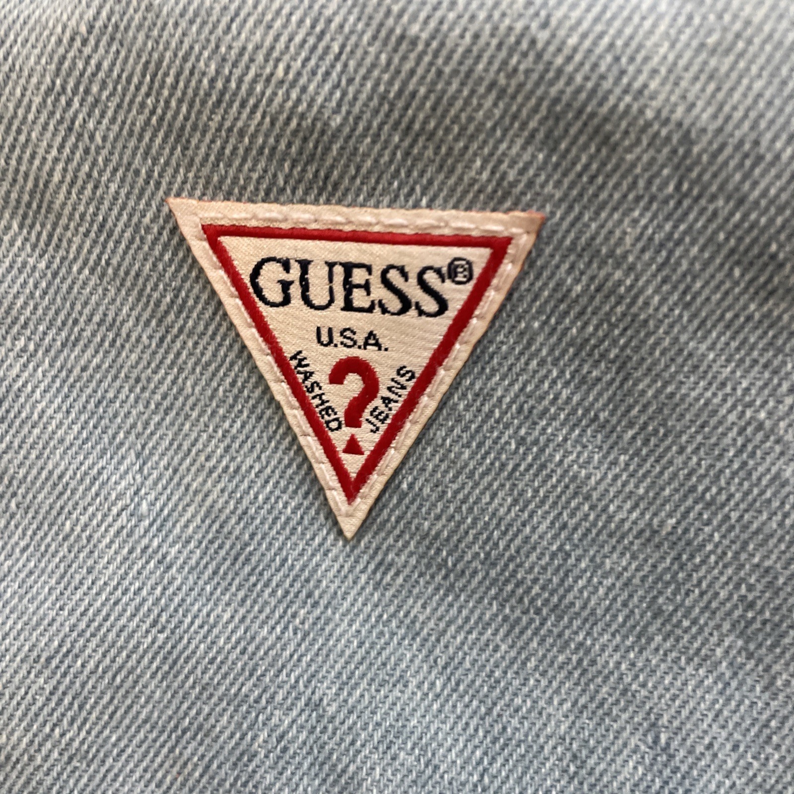 Guess Jeans Mini Backpack Denim Bag Logo Preppy Light Blue Logo 90s Y2k 2000s