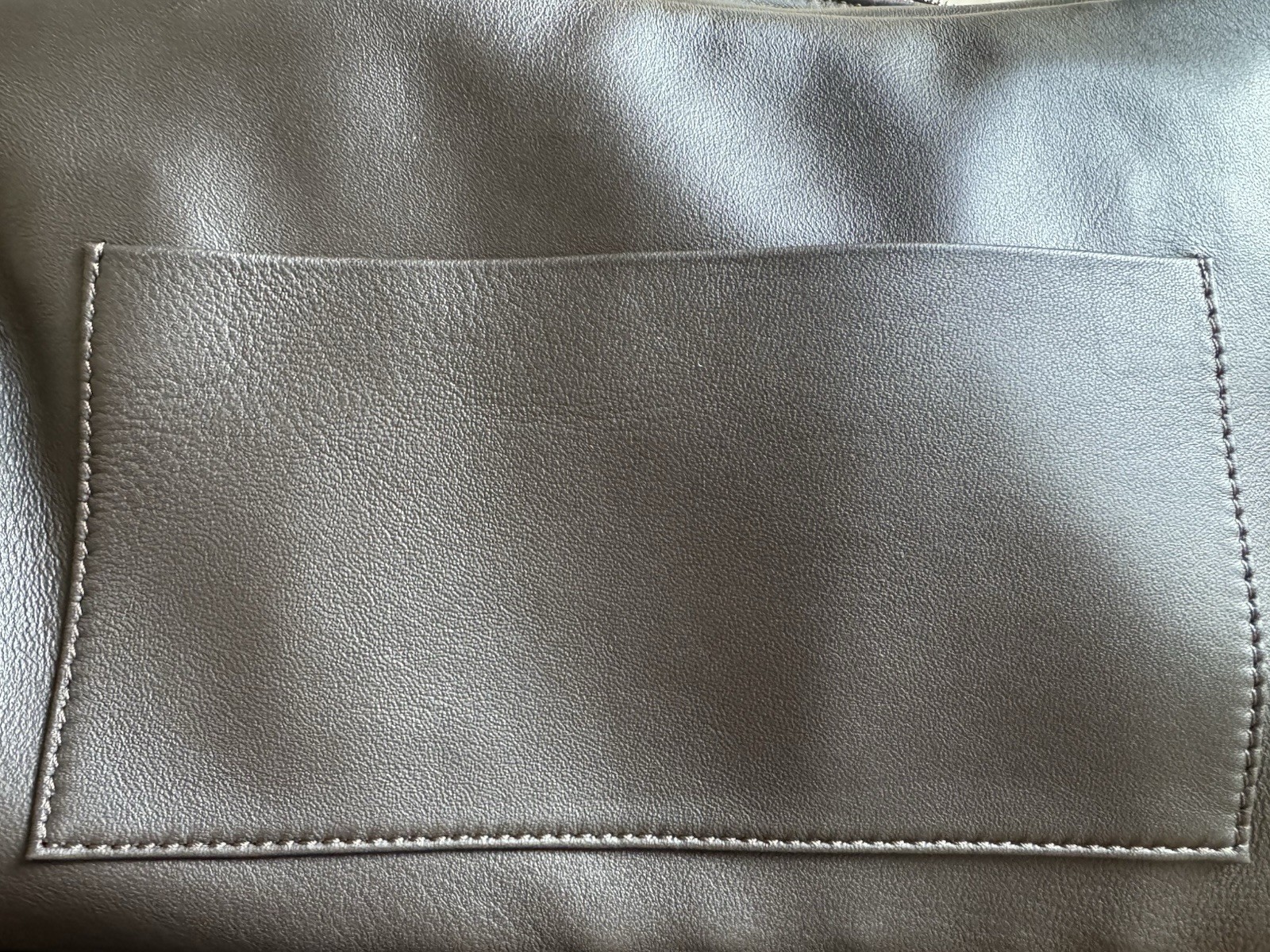 The Row Astra Deep Brown Grain Leather Bowling Bag MSRP $2450