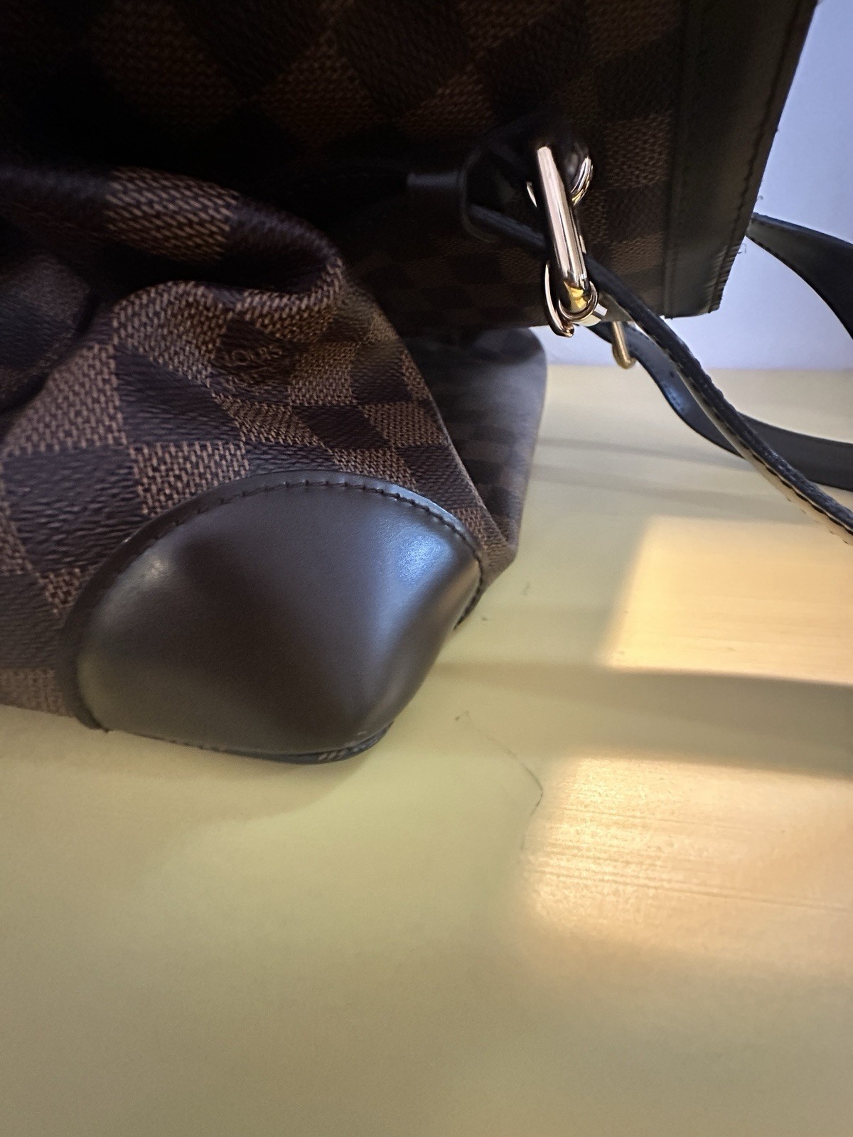 LOUIS VUITTON AUTHENTIC Hampstead MM DamierEbene Brown Tote