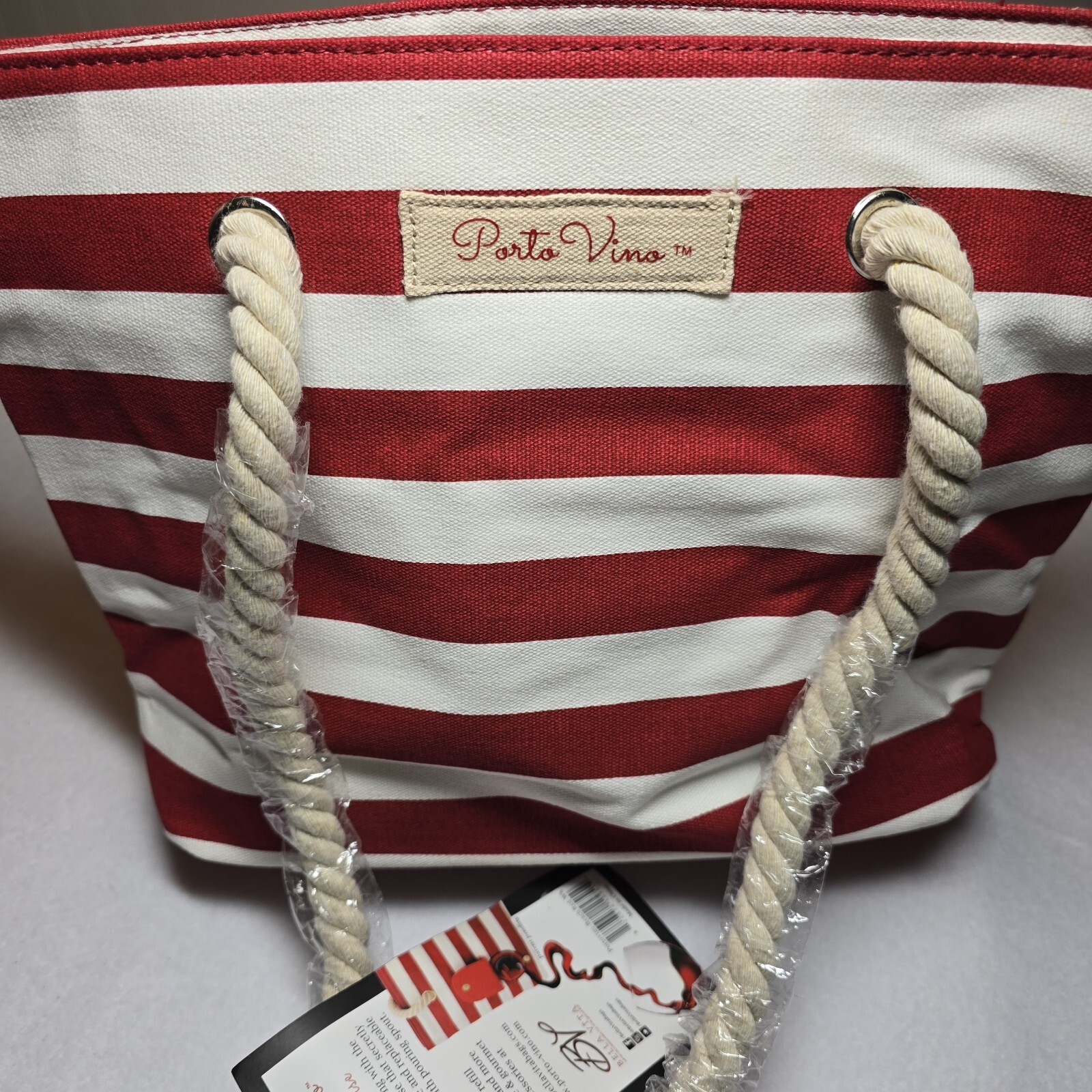 Porto Vino Wine Beverage Beach Bag Purse Hidden Spout Dispenser Festival Boho