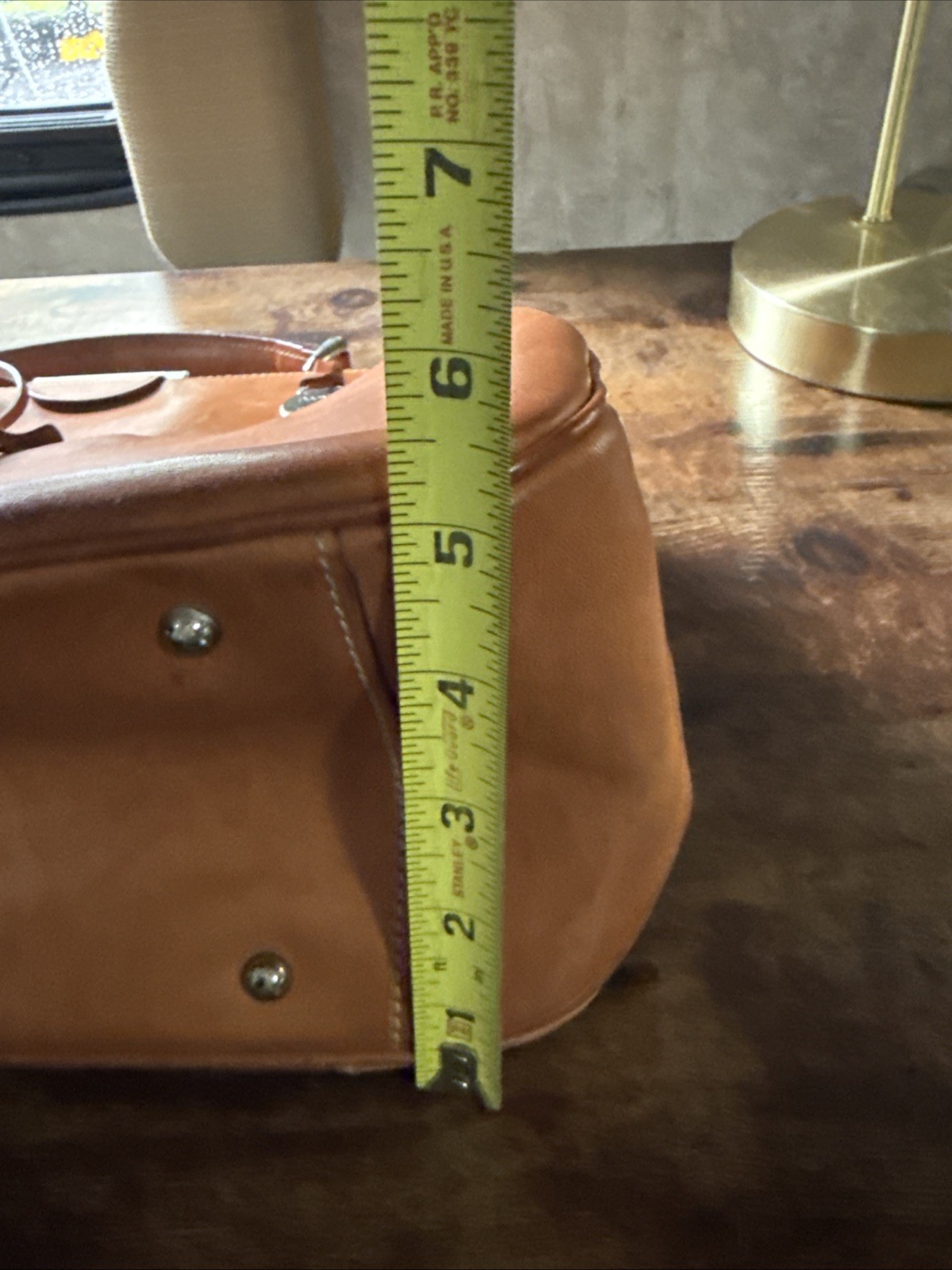 Vintage Dooney and Bourke Doctors Cognac Leather Top Handle Bag Italian RARE