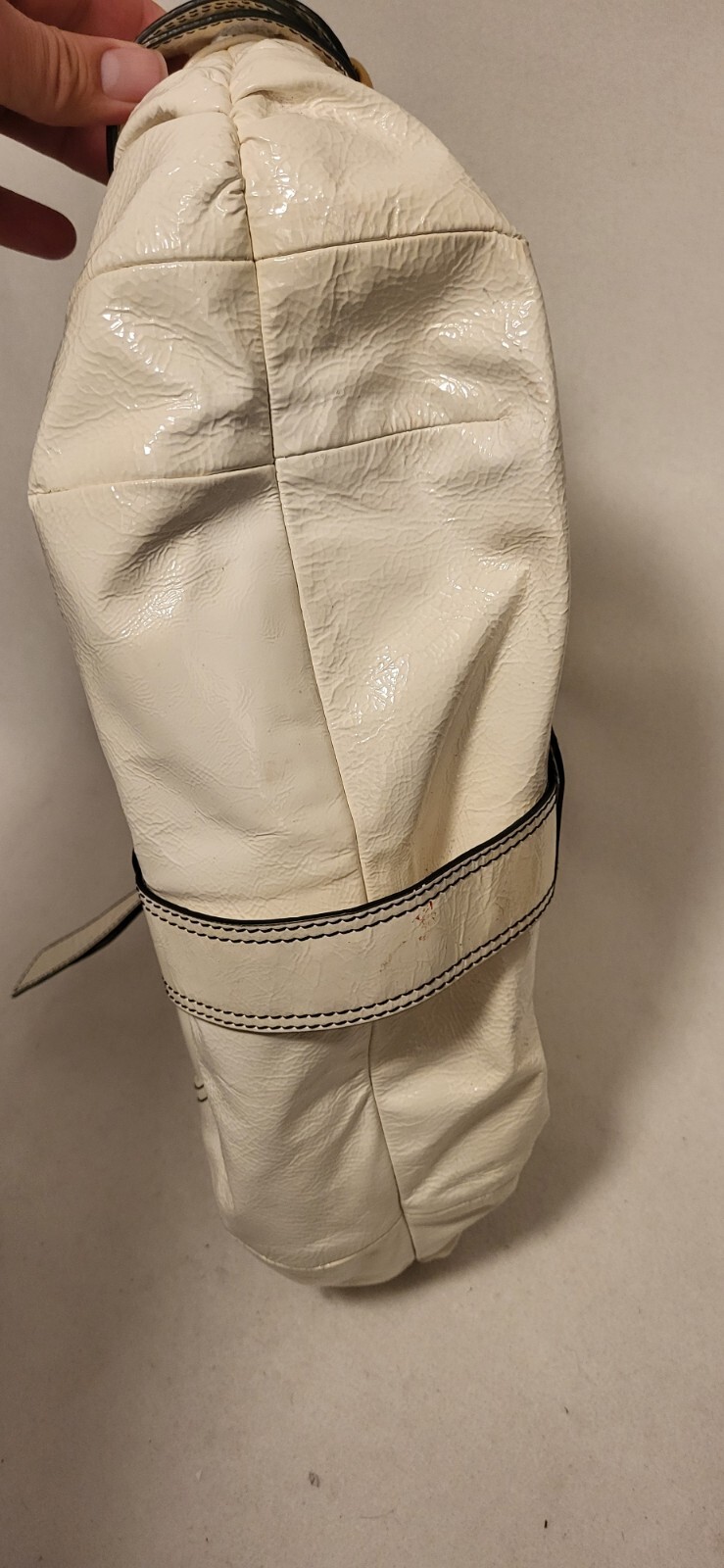 Rare Vtg Y2k Isabella Fiore Cream/white/red Purse Bag