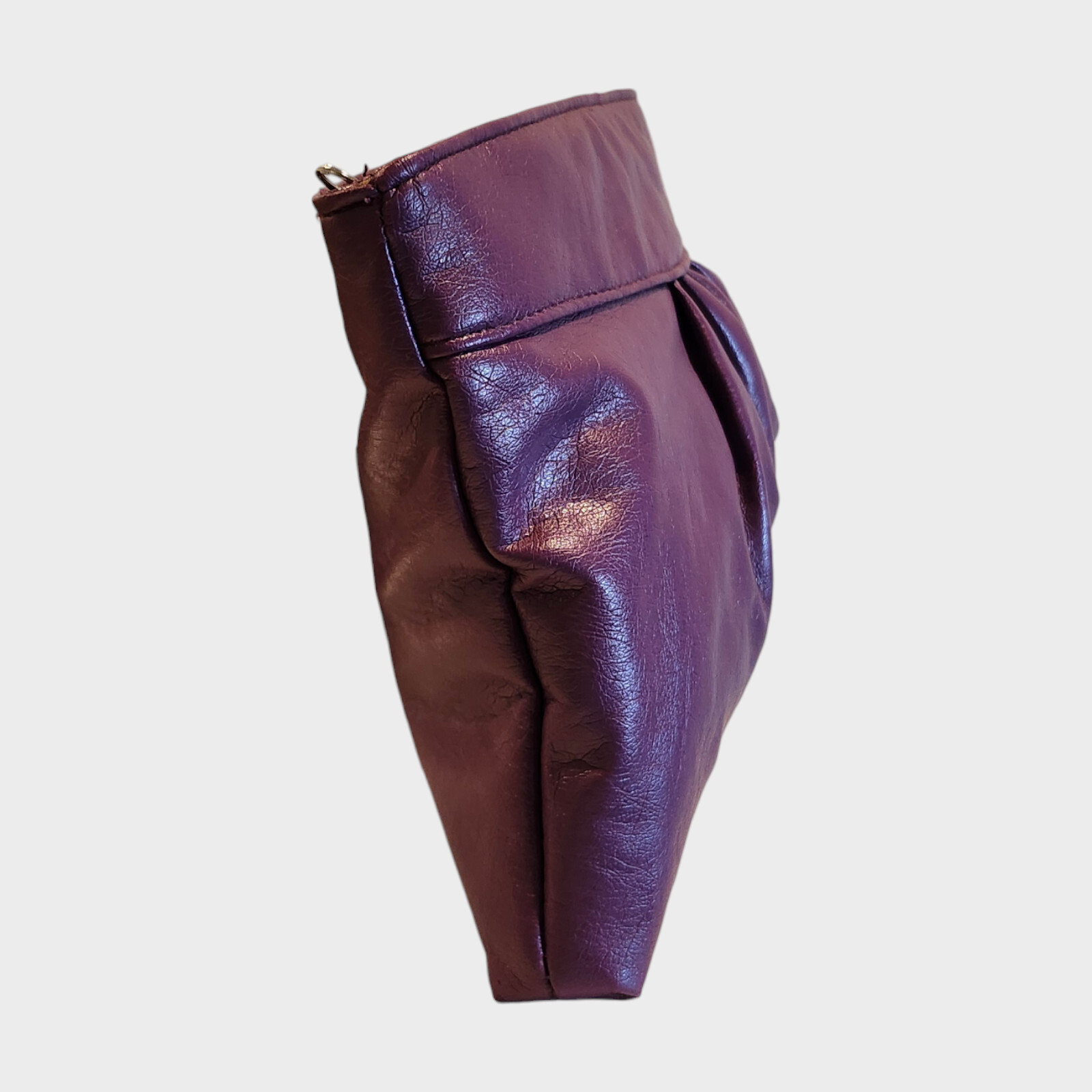 Vintage Grape Purple Zip Clutch approx 6.5×10.5in