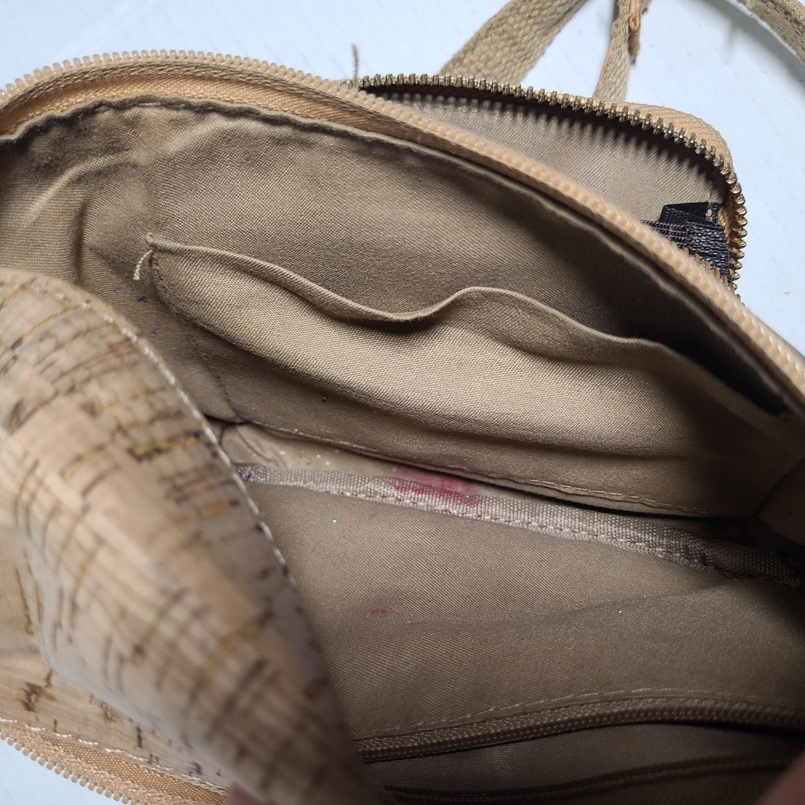 Boho Patchwork Cork Fanny Pack With Flip Out Card Holder