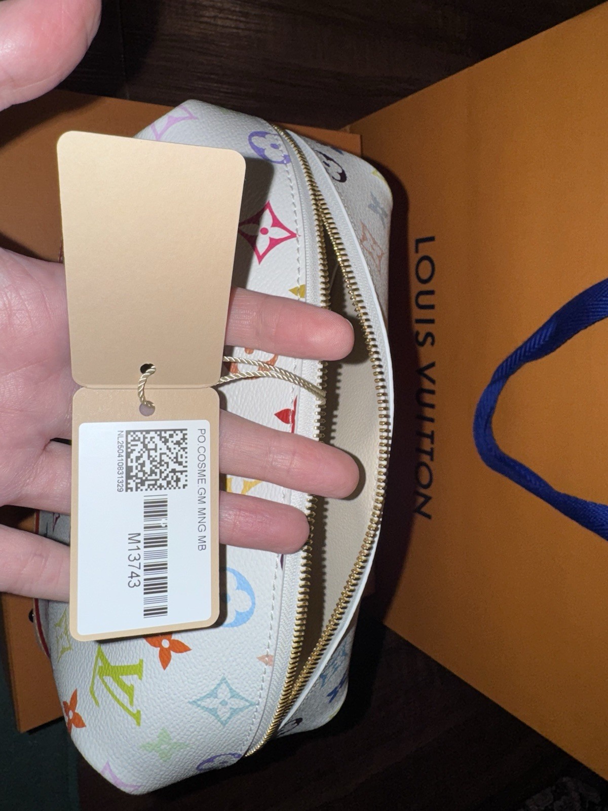 louis vuitton x takashi murakami multicolor monogram cosmetic pouch gm