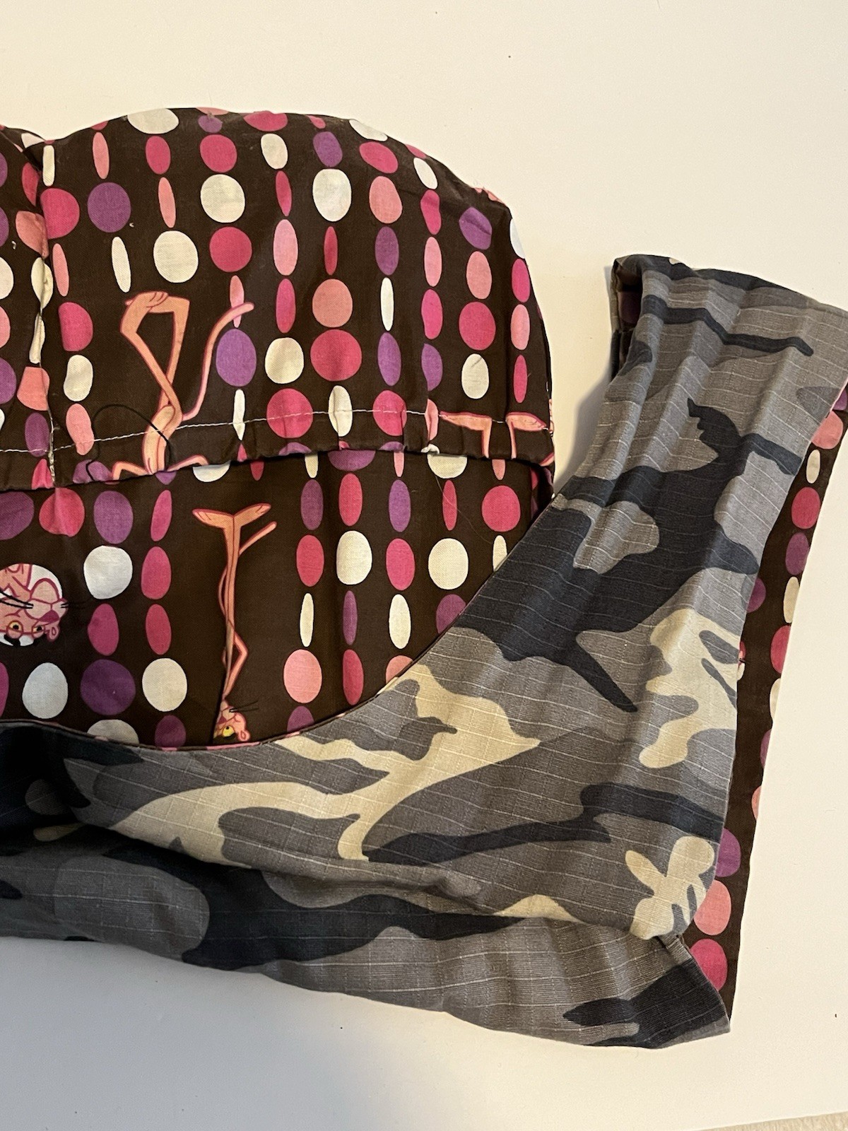 Pink Panther Camo Bag Tote Japanese Knot Reversible Unique Pockets Handmade