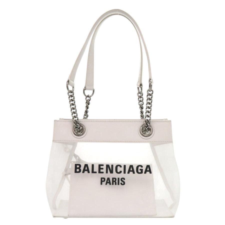 BALENCIAGA Bag: Duty Free 741603 White W23H18D10.5cm w/pouch;