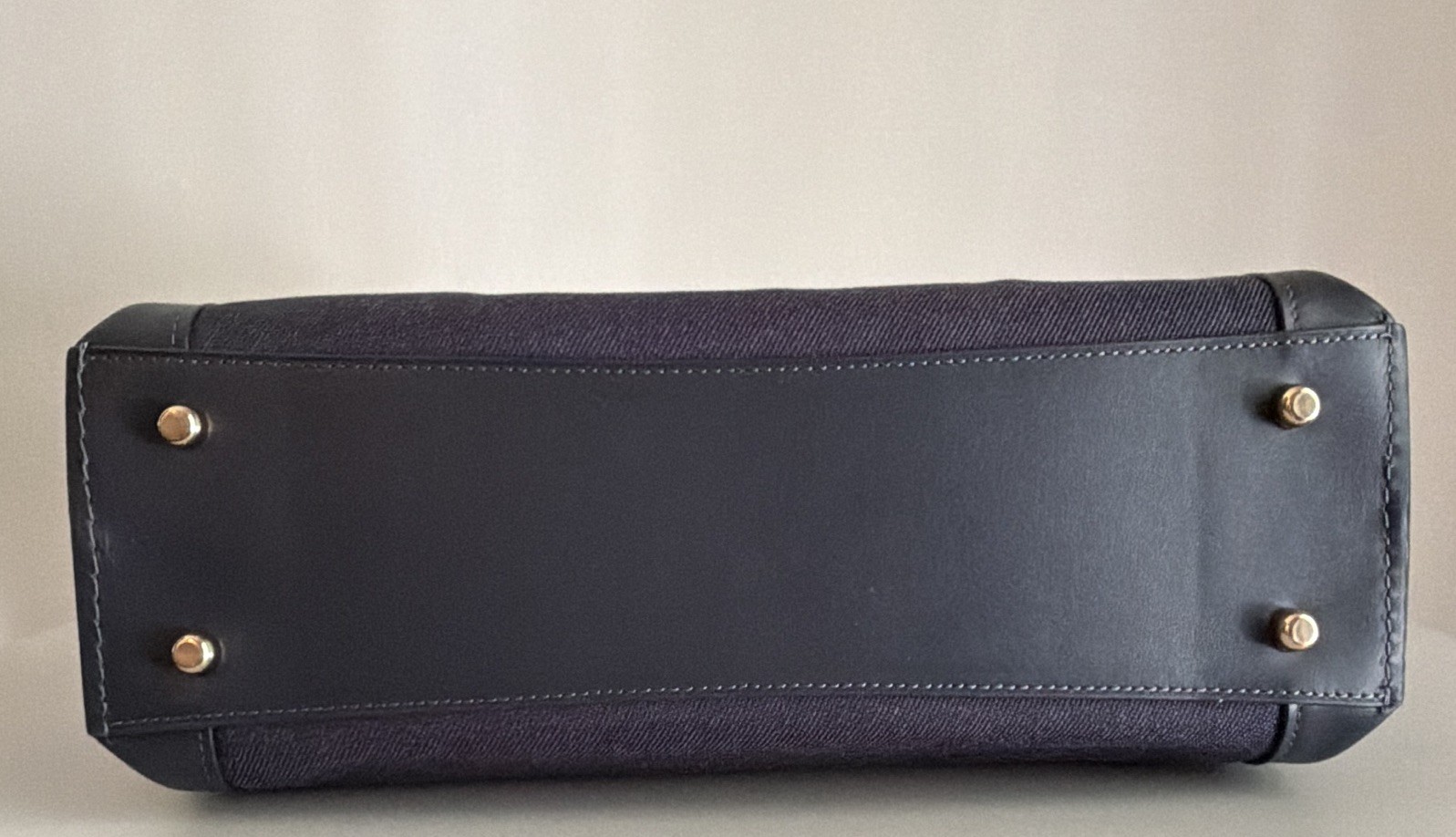 Coach Shoulder Bag crafted in a “Denim /Navy Jacquard pattern