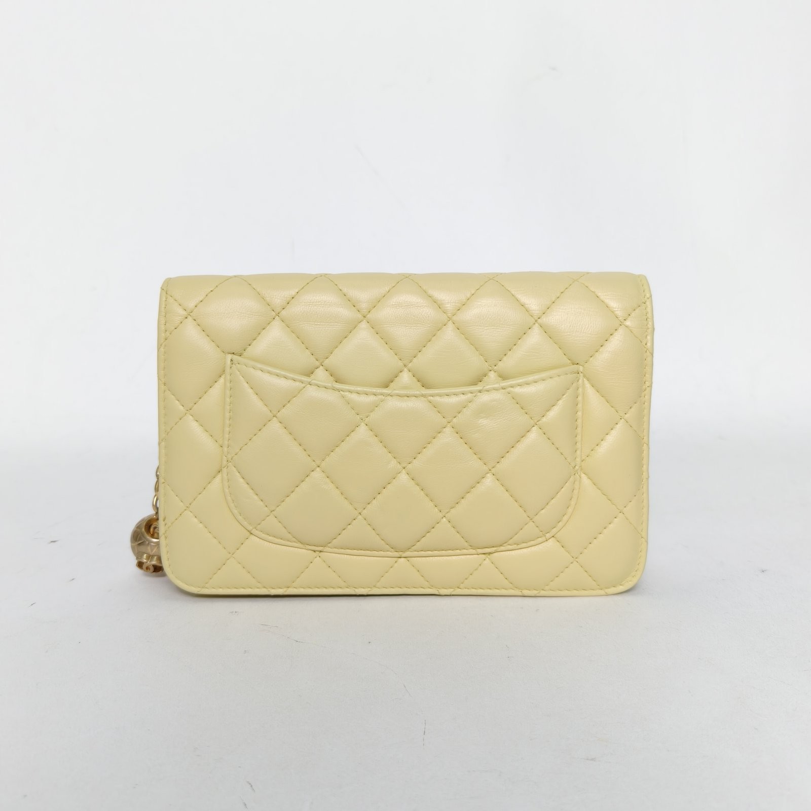 CHANEL CF WOC 19cm Yellow Lambskin Crossbody Bag