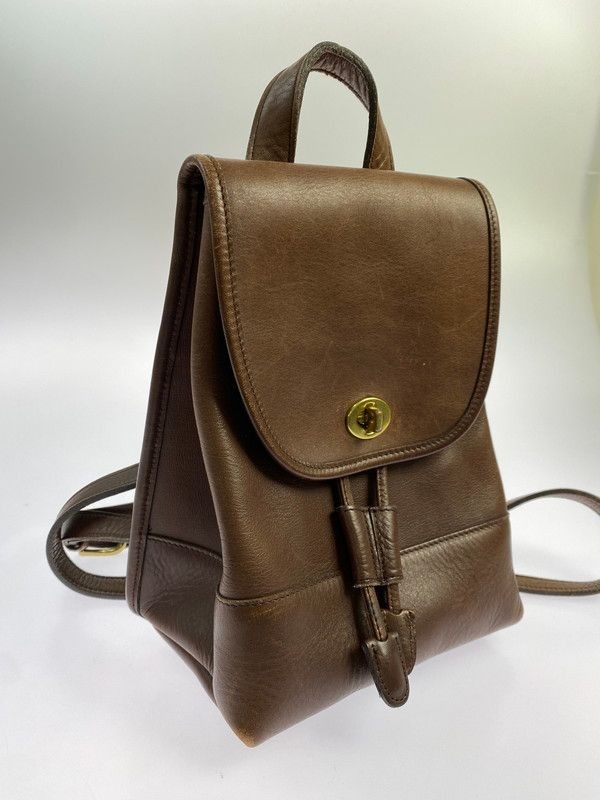 OLD COACH LEATHER BACKPACK W 18 cm (7.09 in)×H 22 cm (8.66 in)×D 11 cm (4.33 in)
